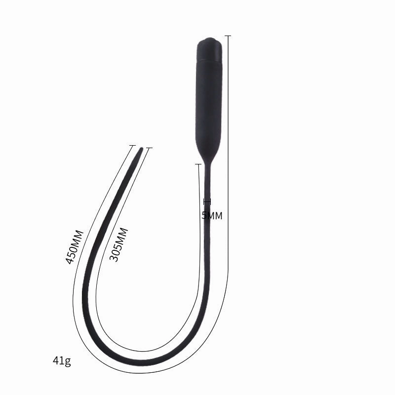10-Speed Silicone Vibrating Urethral Sound - Long