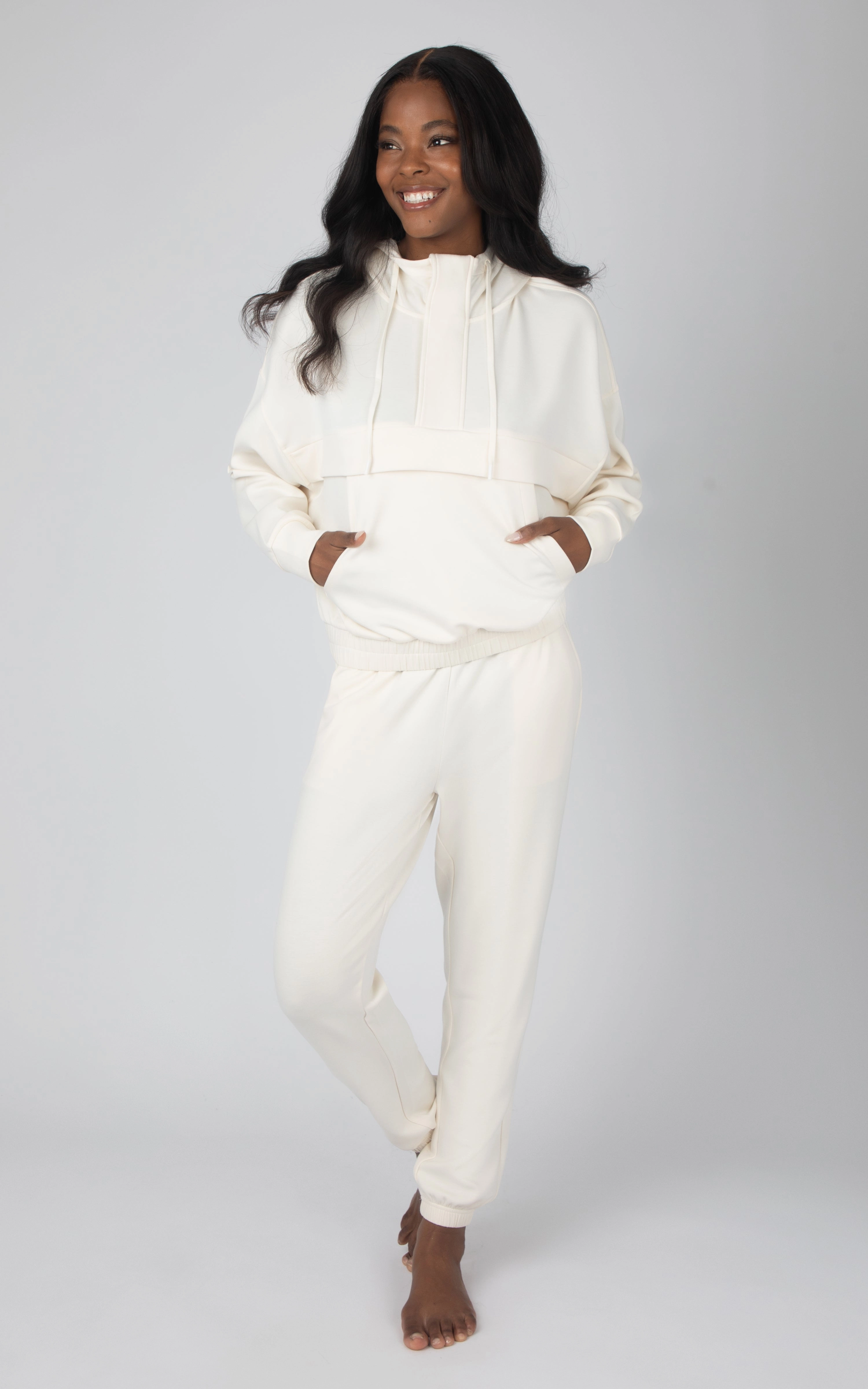 2 PC Softlite Hoodie Half Zip and Jogger Set