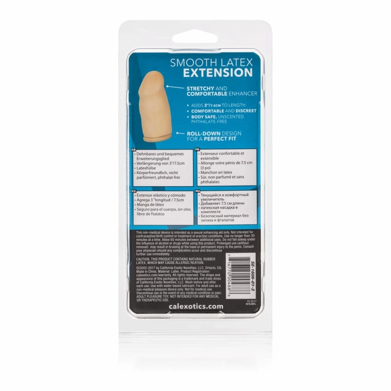 3 Inch Smooth Latex Extension - Ivory