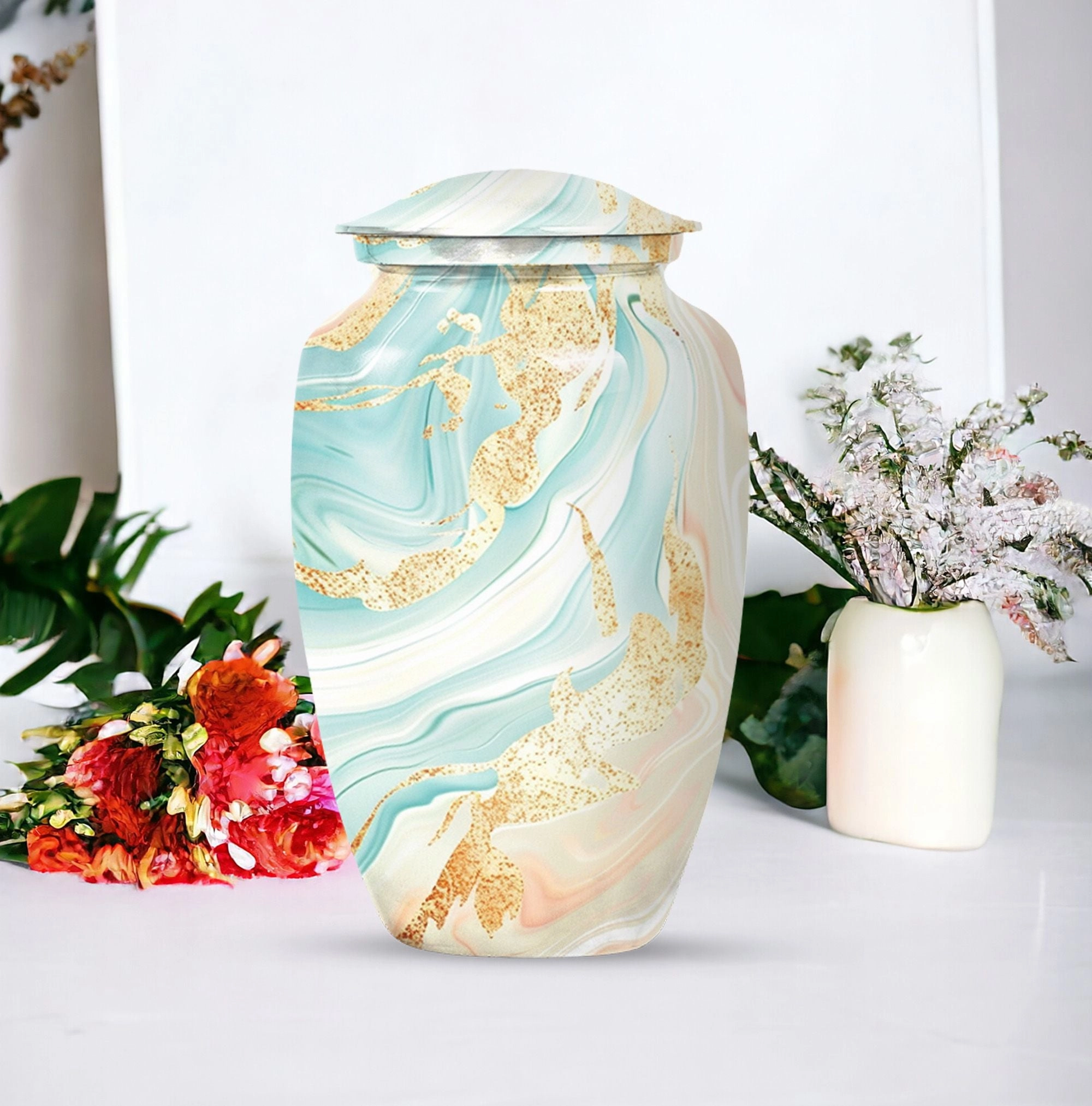 Abstract Urn Essence: Classic and Timeless Decorative Funeral Urn