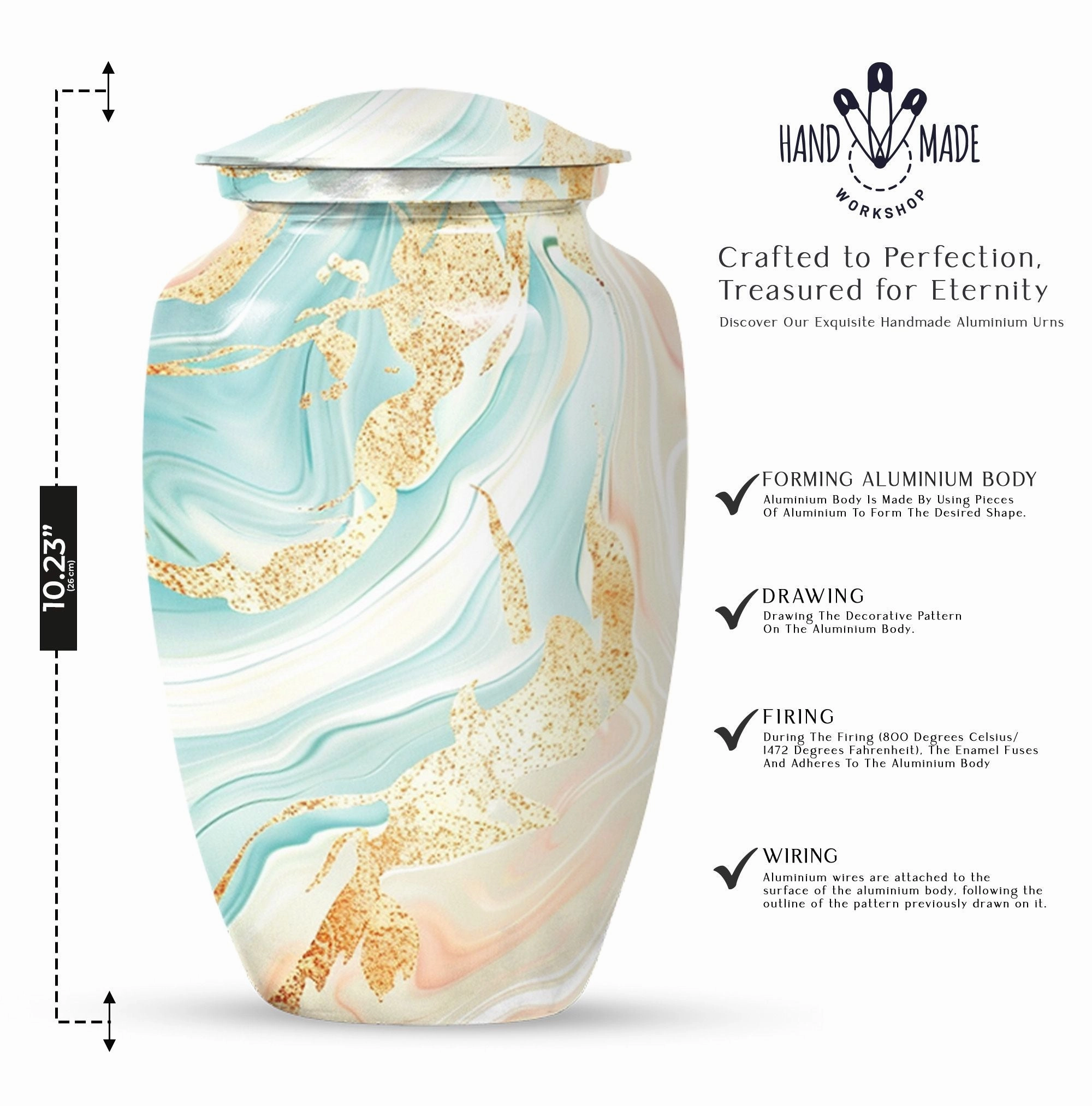 Abstract Urn Essence: Classic and Timeless Decorative Funeral Urn
