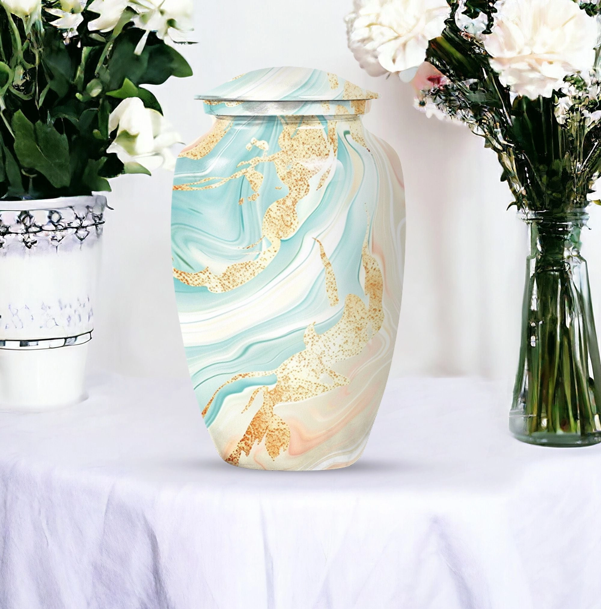 Abstract Urn Essence: Classic and Timeless Decorative Funeral Urn
