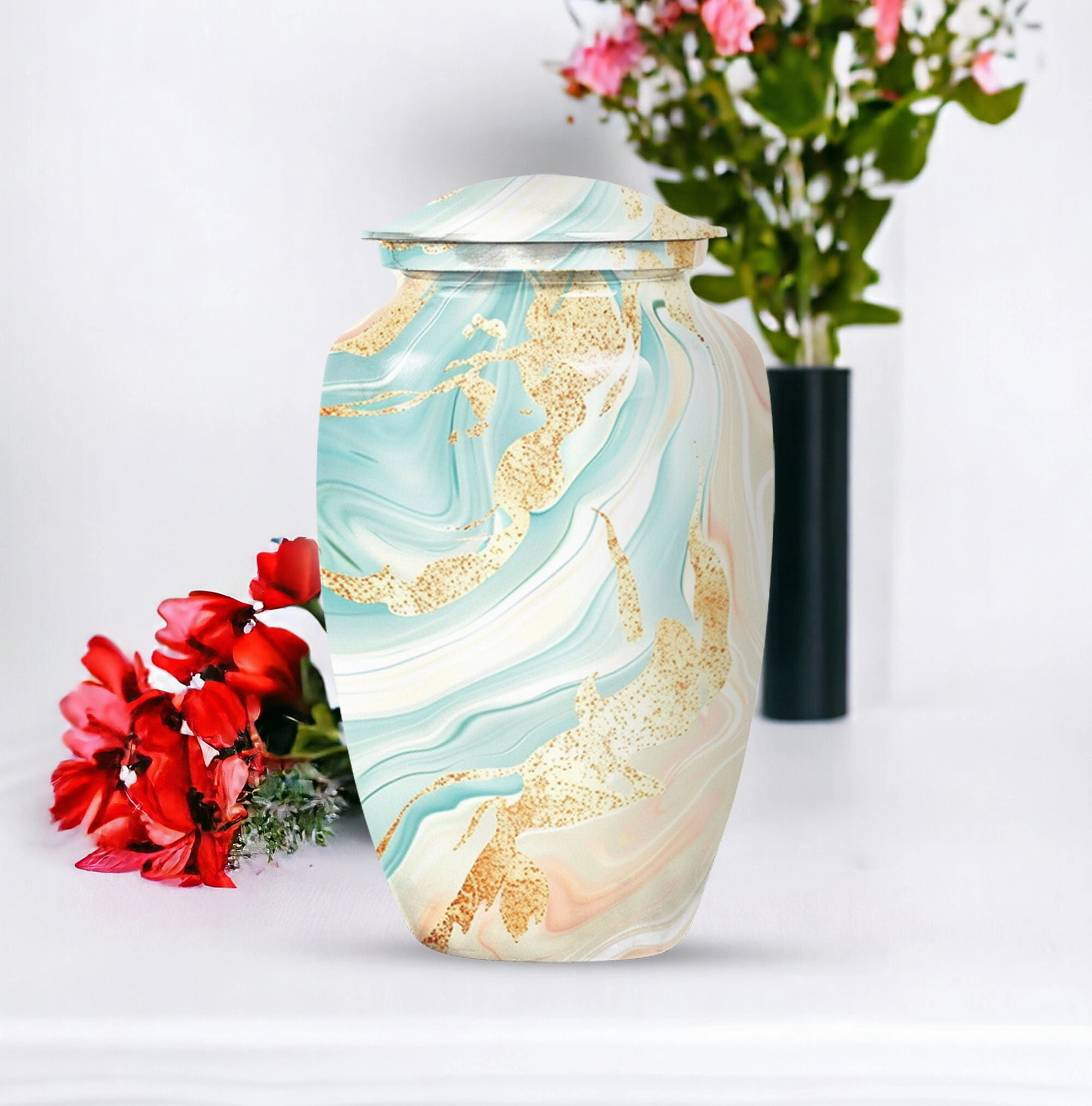 Abstract Urn Essence: Classic and Timeless Decorative Funeral Urn