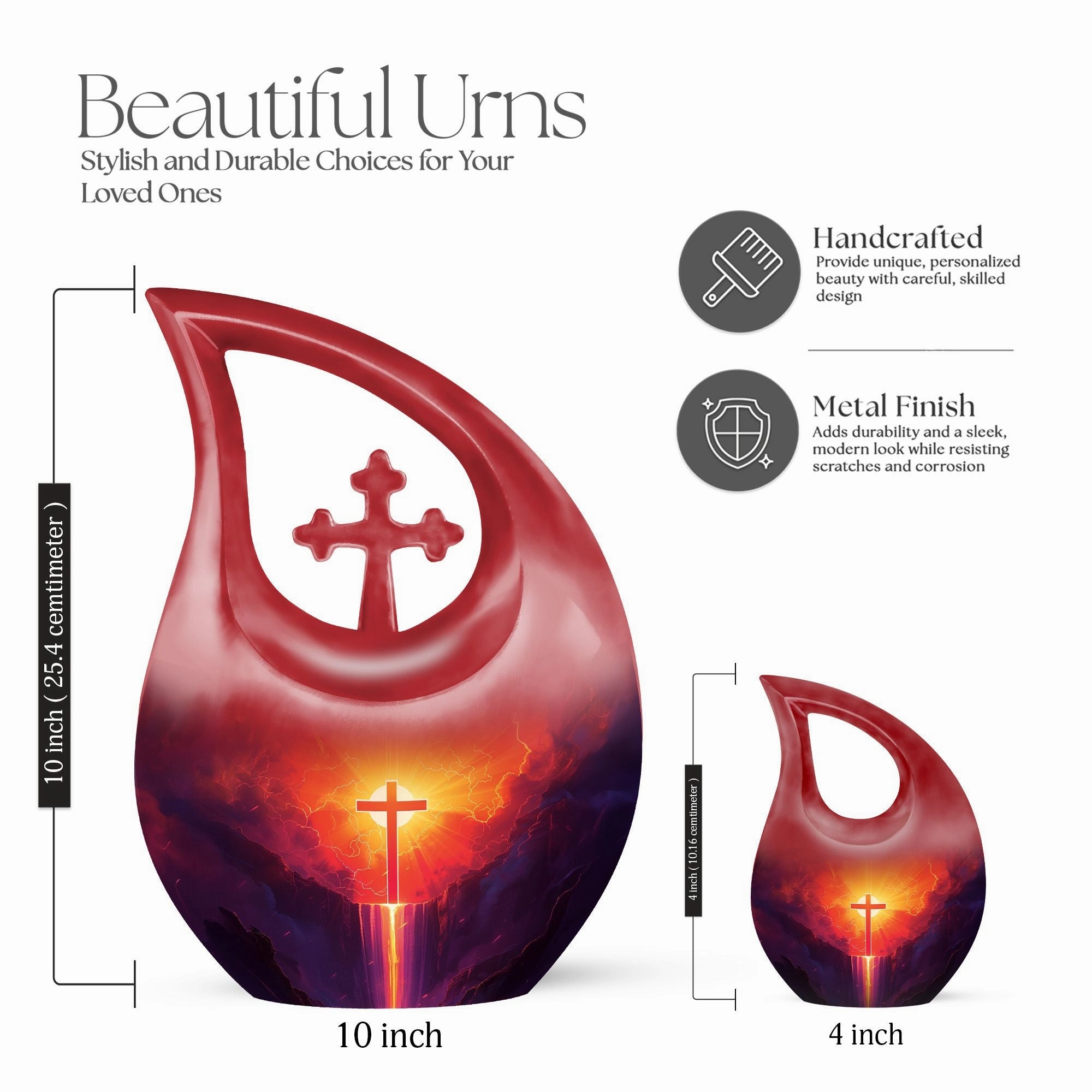 Affordable Cross Urn - A Timeless Memorial Tribute
