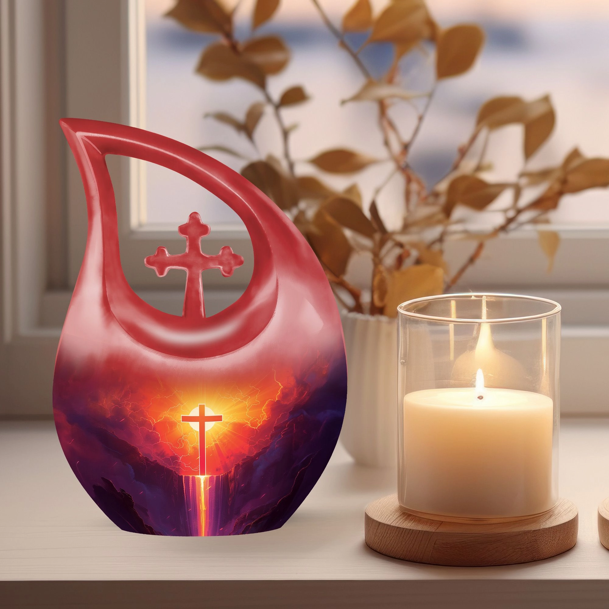 Affordable Cross Urn - A Timeless Memorial Tribute