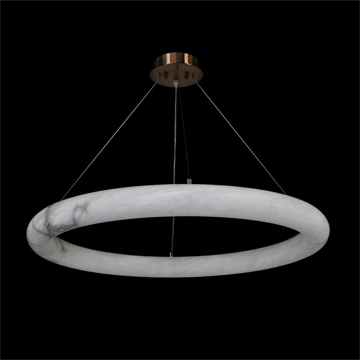 Alabaster Halo Pendant, Large