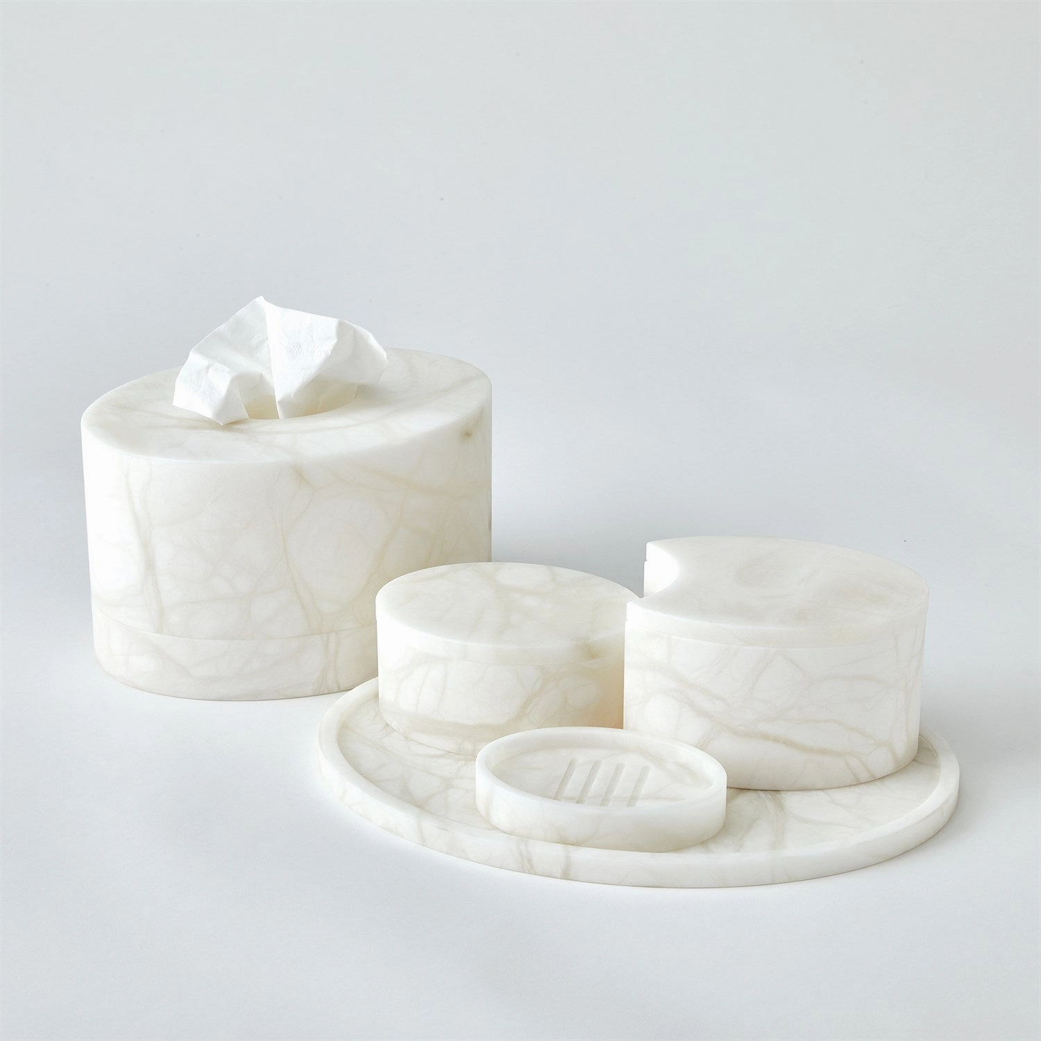 Alabaster Oval Box