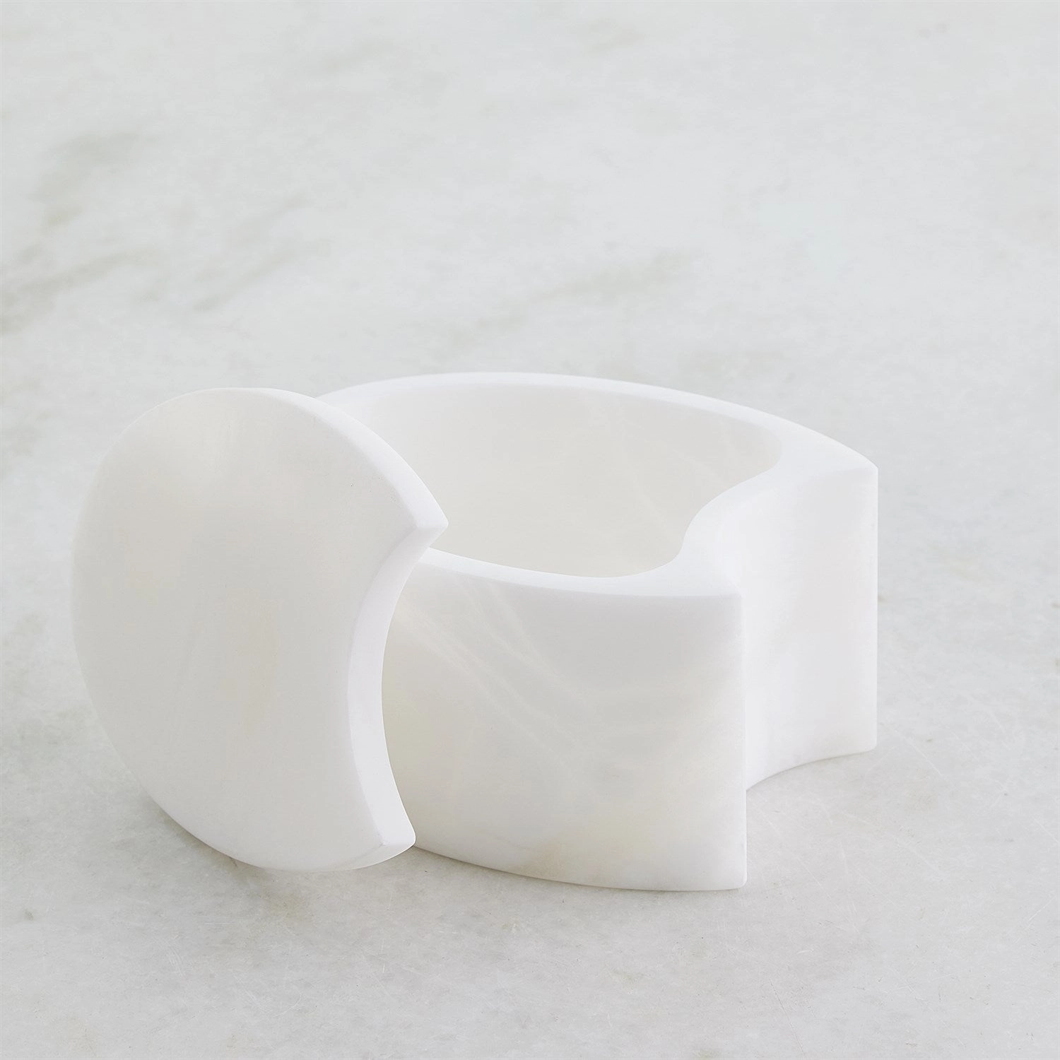 Alabaster Oval Box
