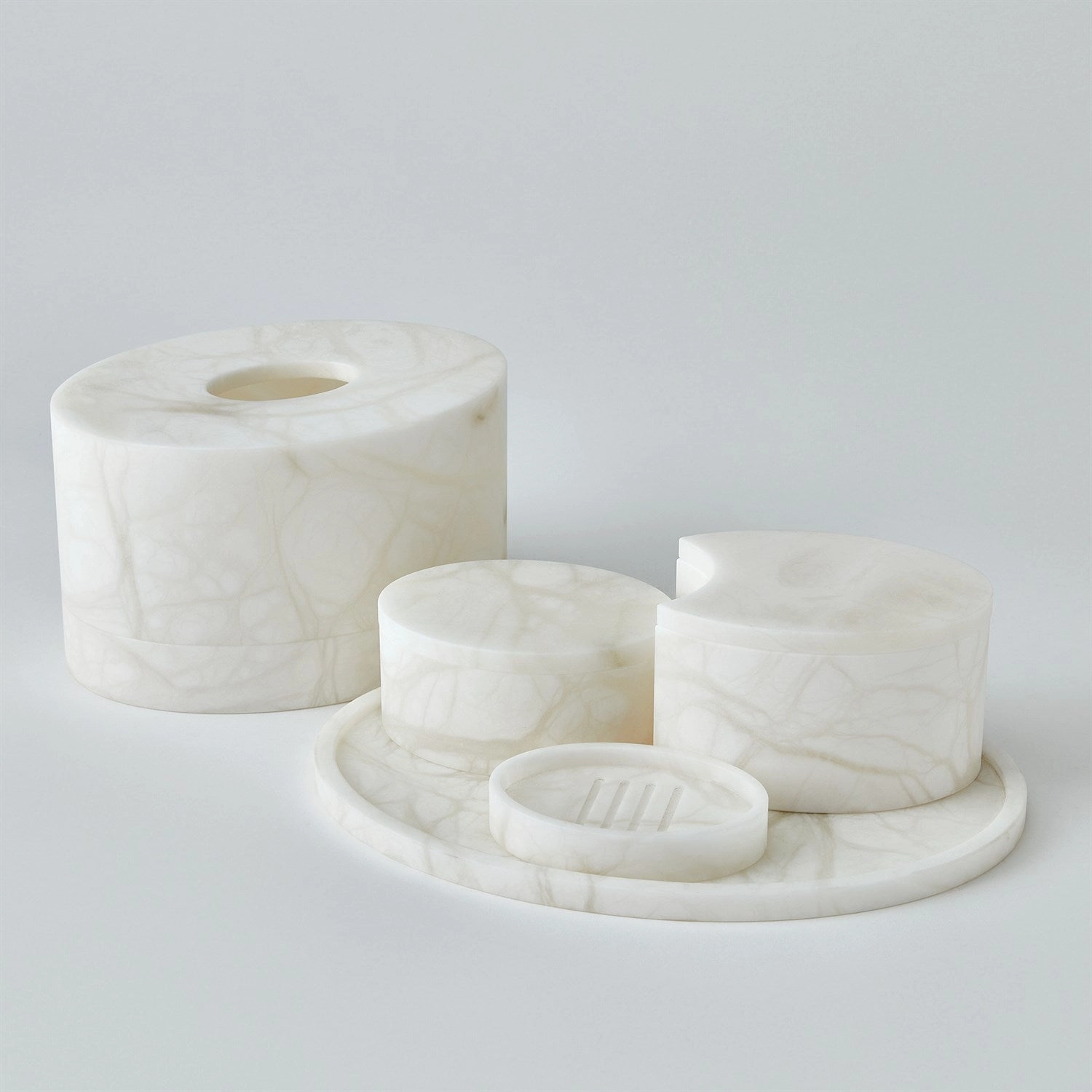Alabaster Oval Box