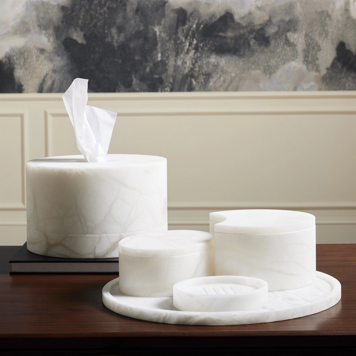 Alabaster Oval Box