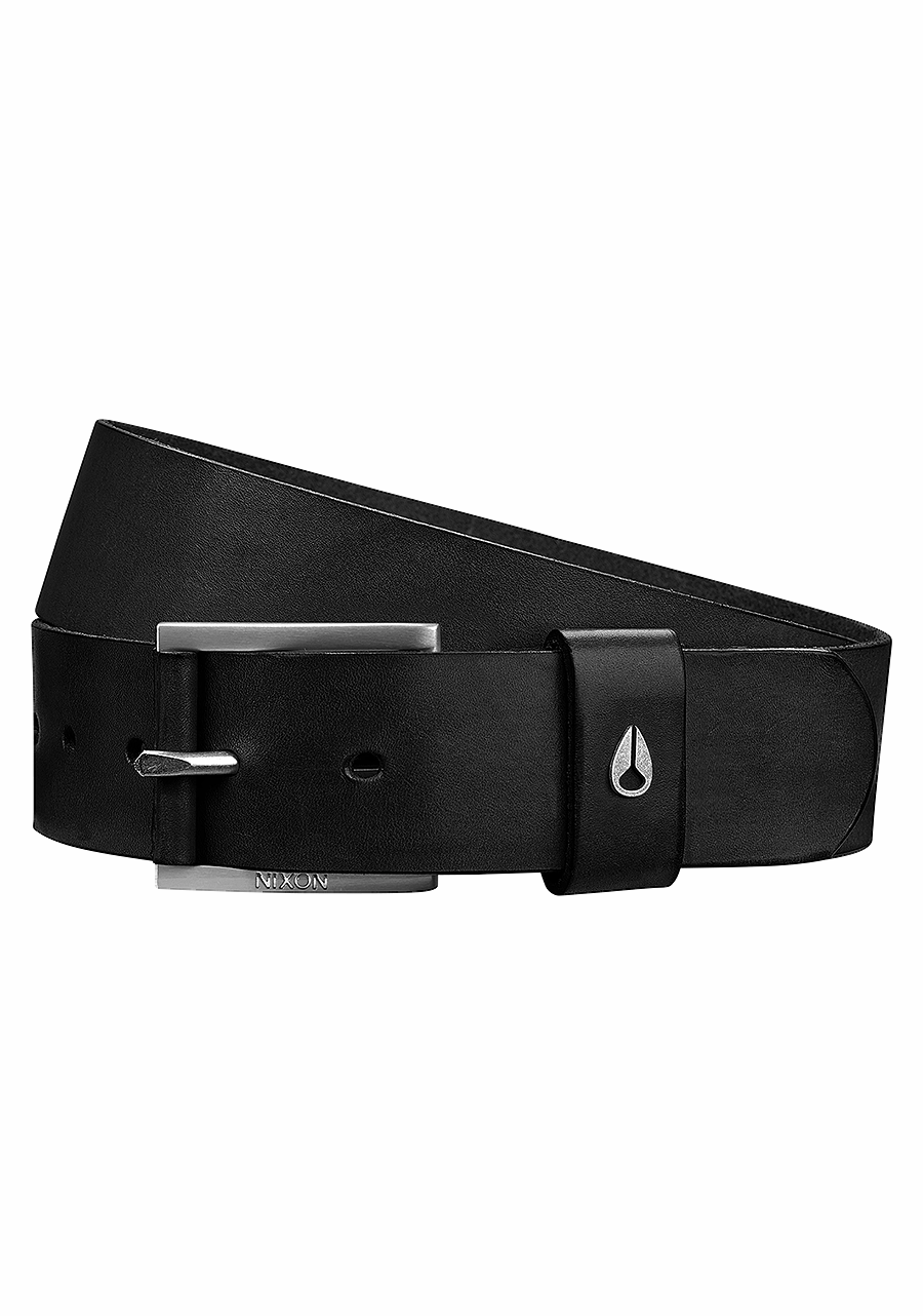 Americana Leather Belt - Black / Silver