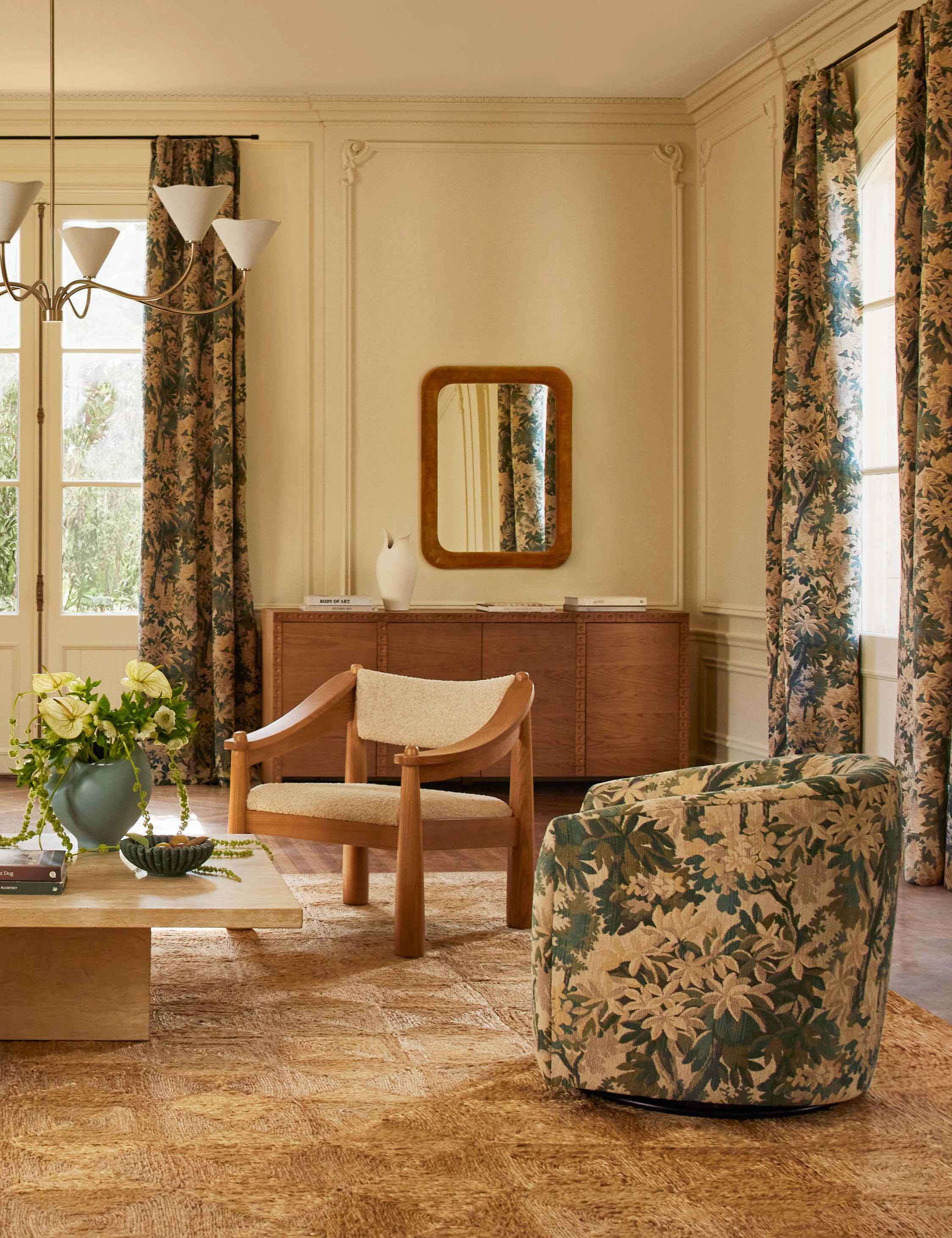 Annalee Upholstered Mantel Mirror