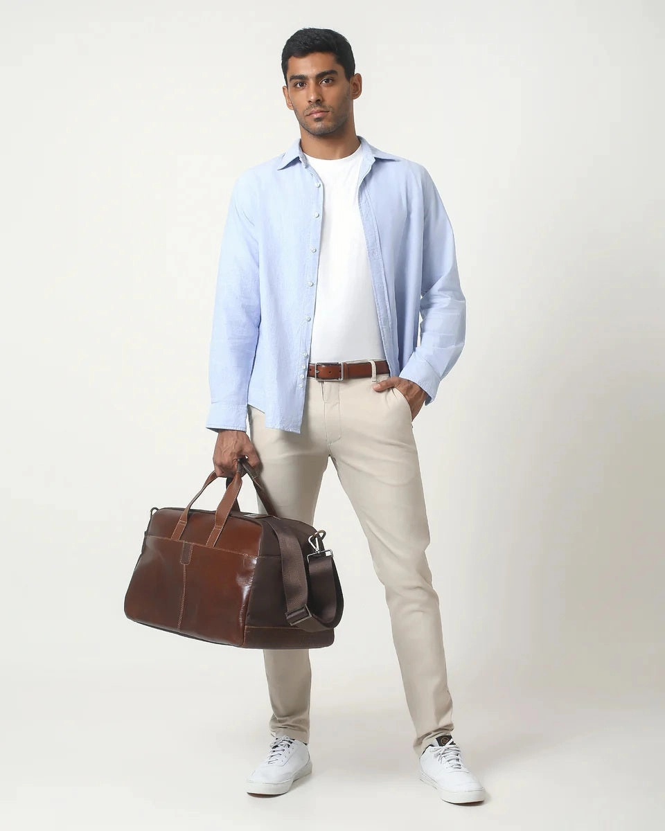 Boconi Garth Commuter Leather Duffle Bag