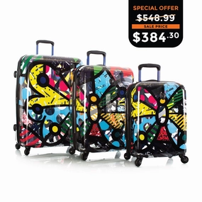 Britto - Butterfly Transparent 3 Piece Luggage Set - The Art of Modern Travel™