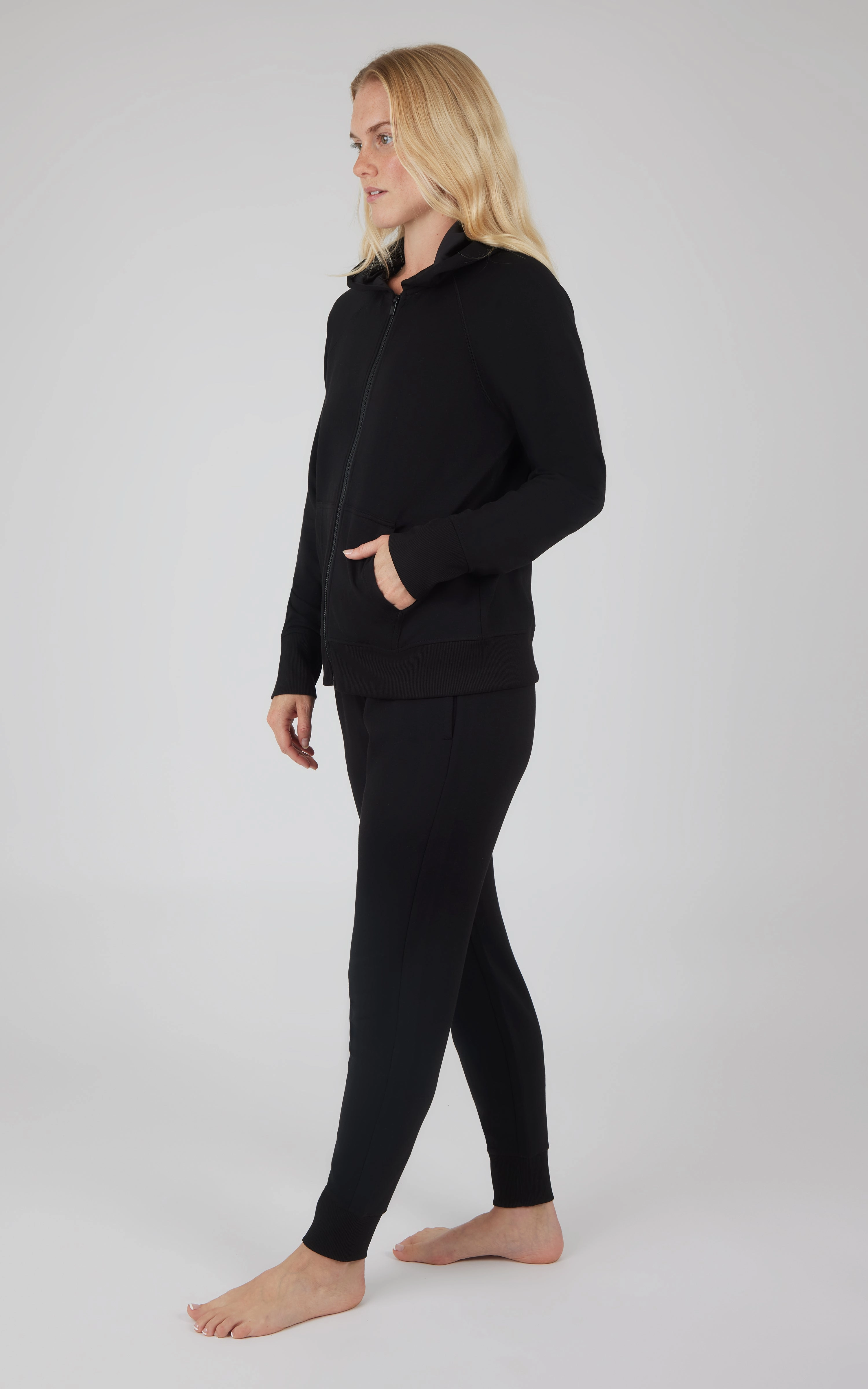 Brushed Terry Zip Hoodie and Jogger Set