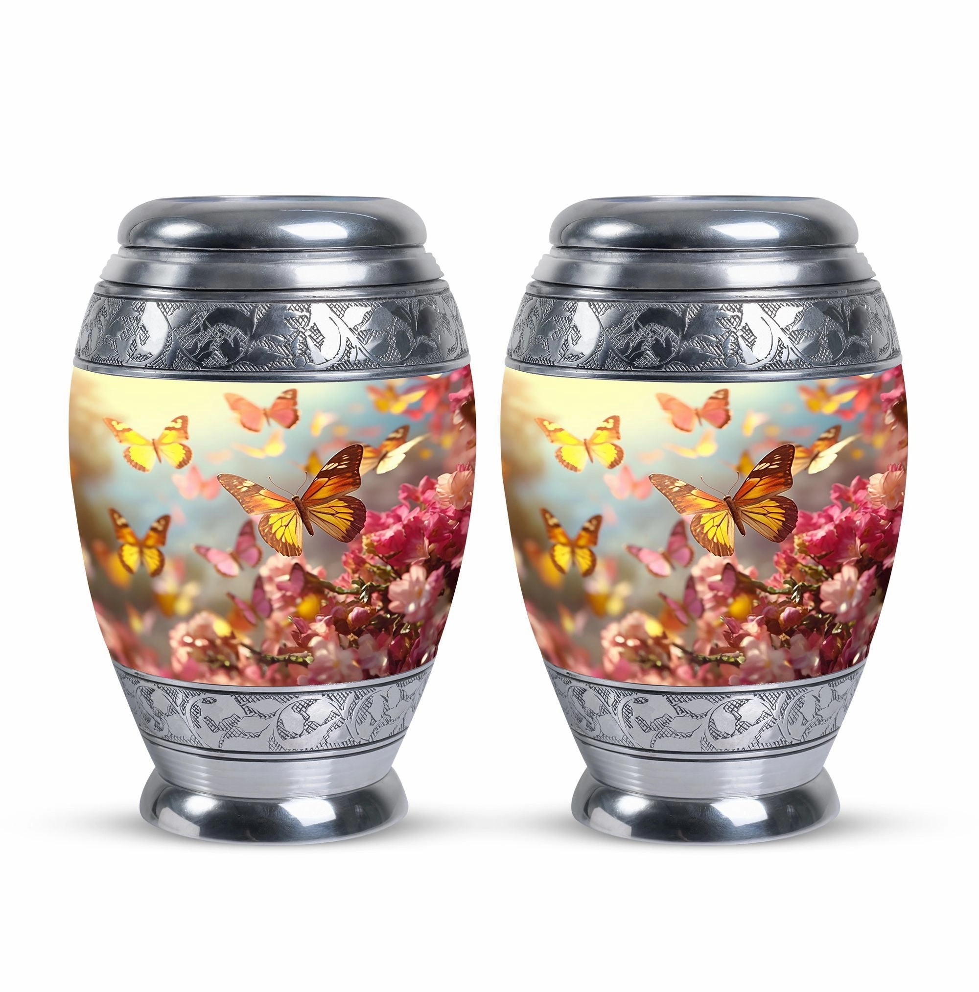 Butterflies Garden: Timeless Memorial Cremation Urn