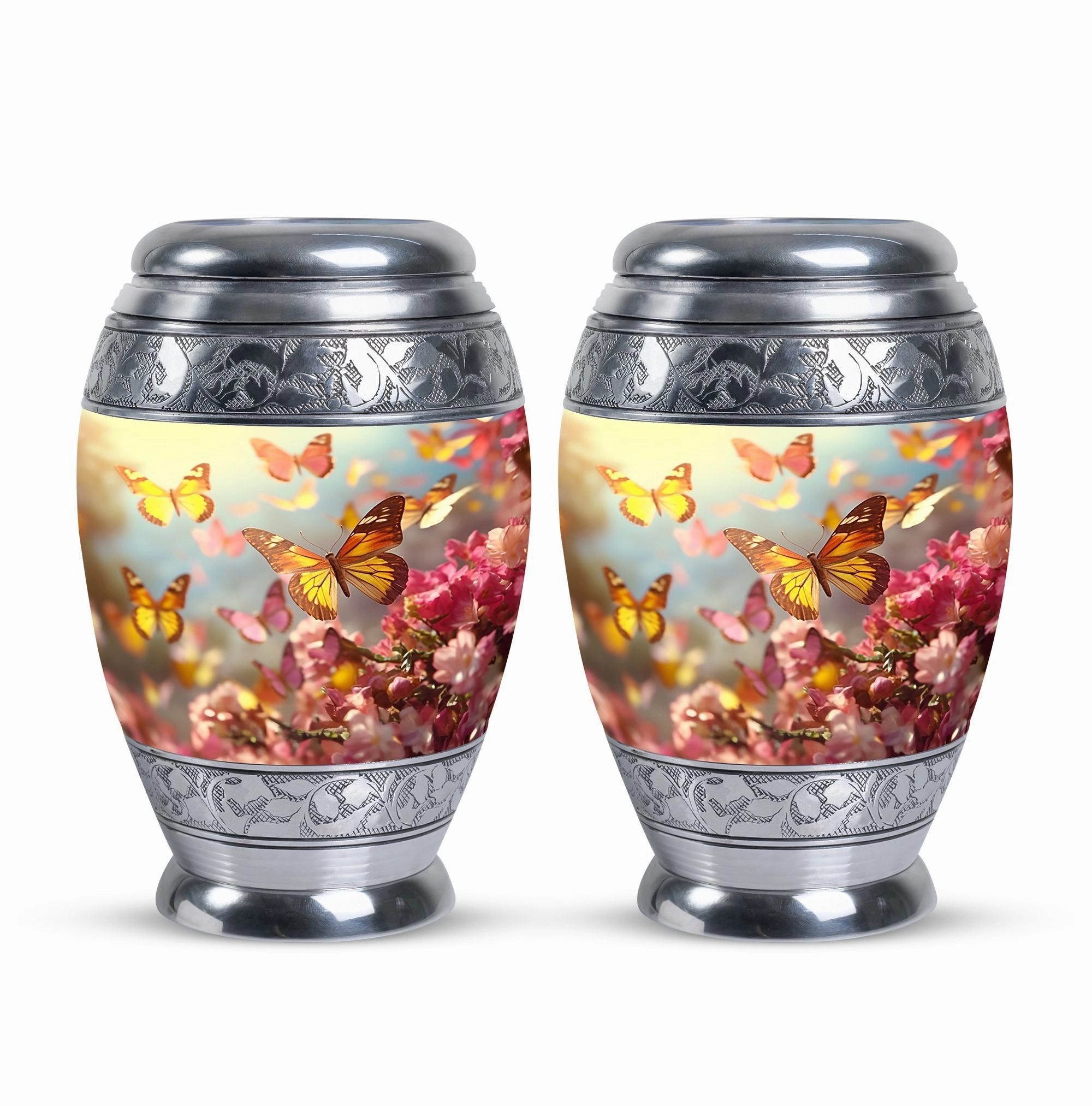 Butterflies Garden: Timeless Memorial Cremation Urn