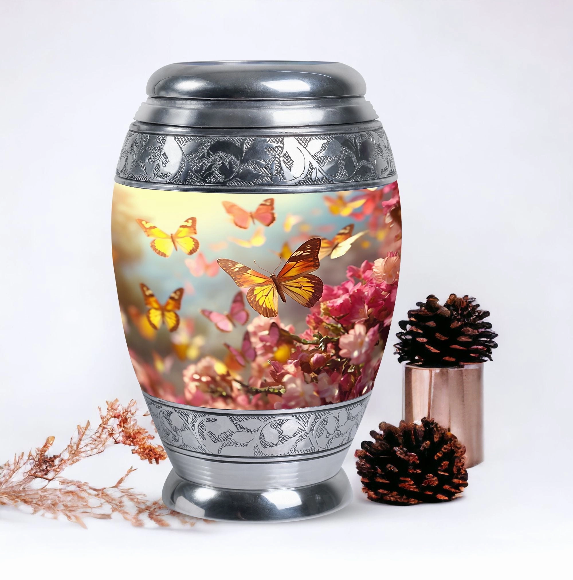 Butterflies Garden: Timeless Memorial Cremation Urn