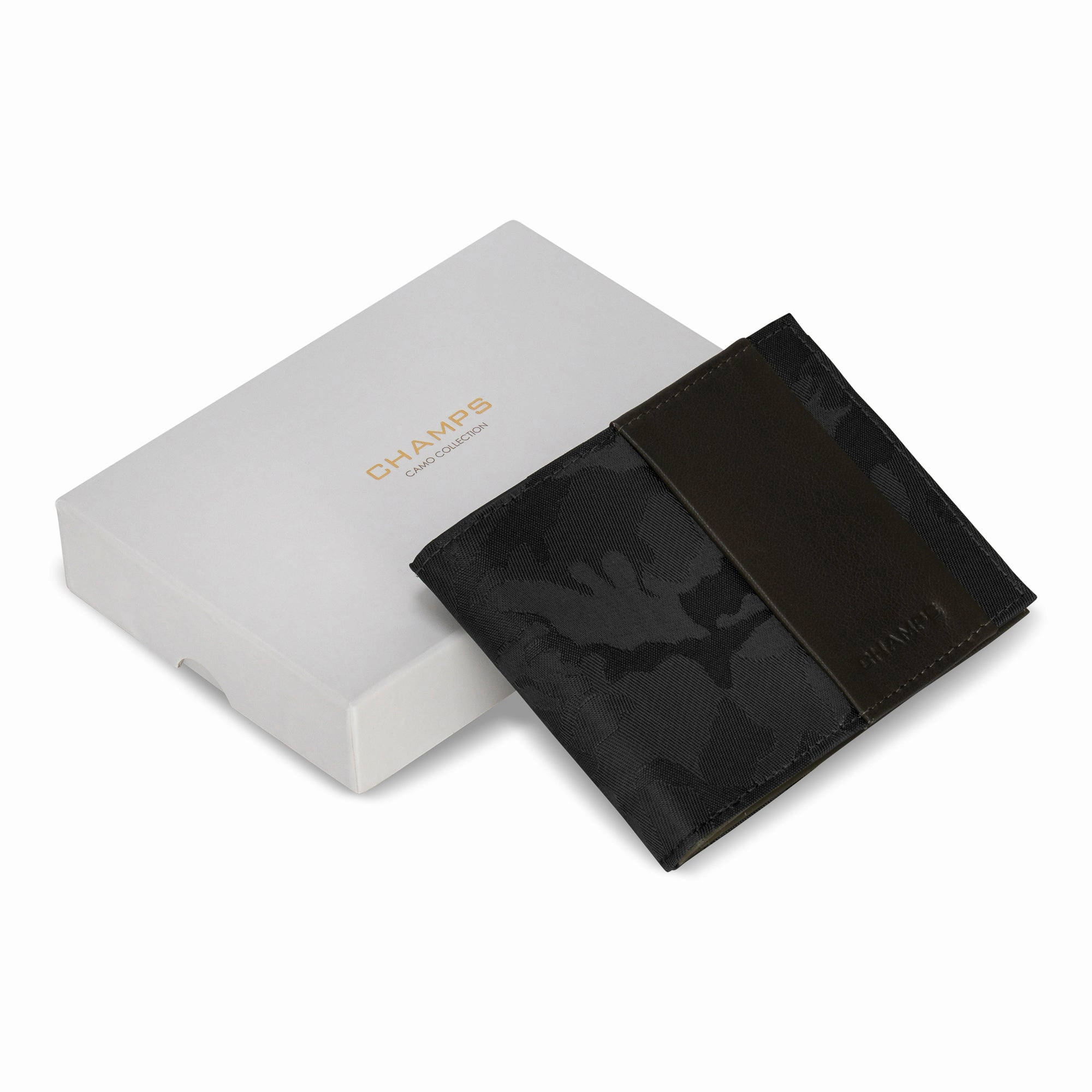 Camo / Leather Center Wing Wallet *Drop Ship*
