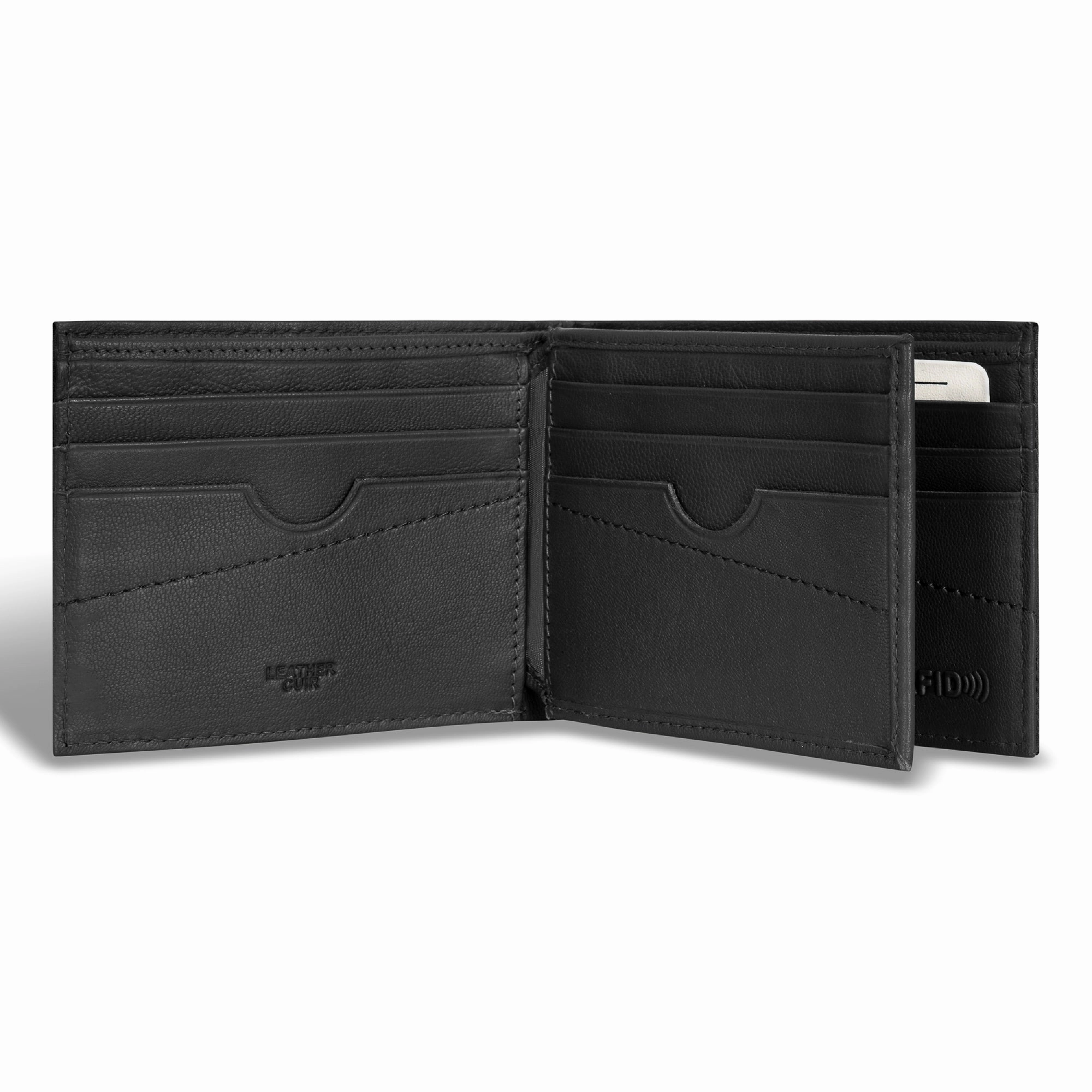 Camo / Leather Center Wing Wallet *Drop Ship*