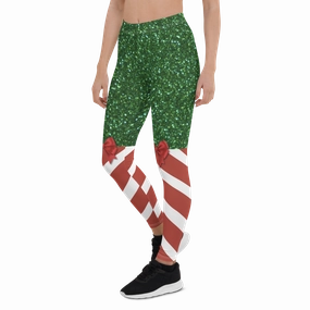 Candy Stripe Christmas Leggings