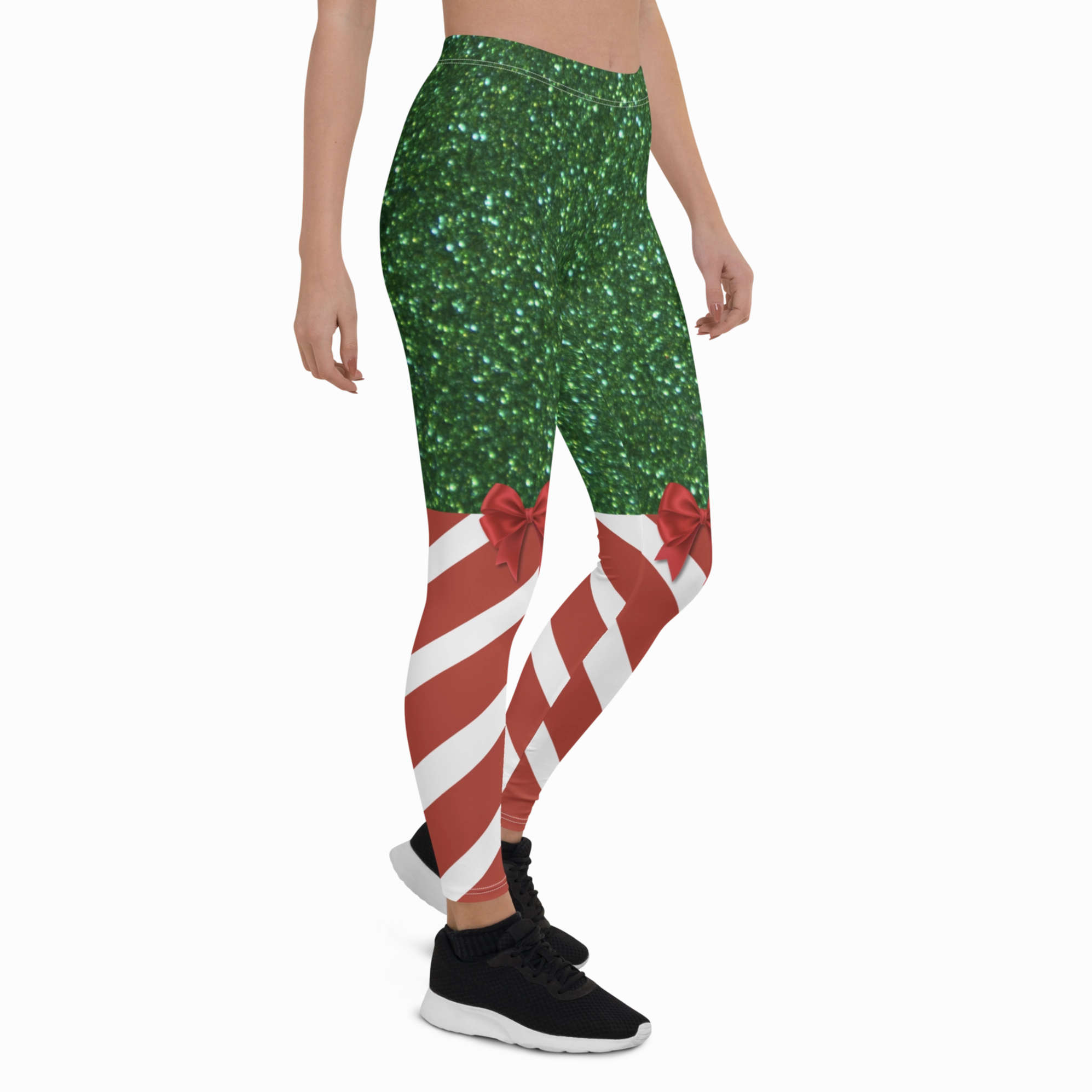 Candy Stripe Christmas Leggings