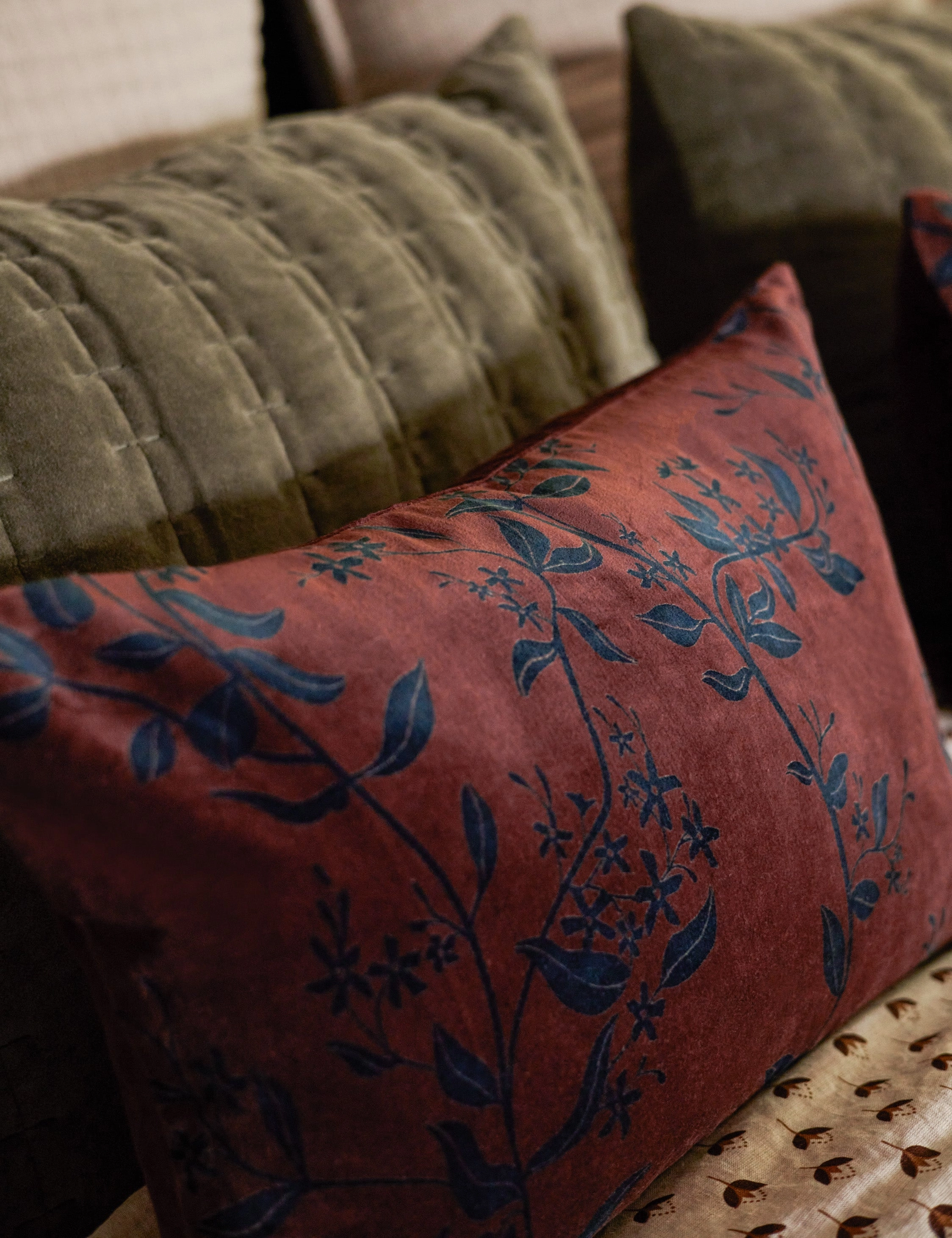 Carmine Velvet Pillow