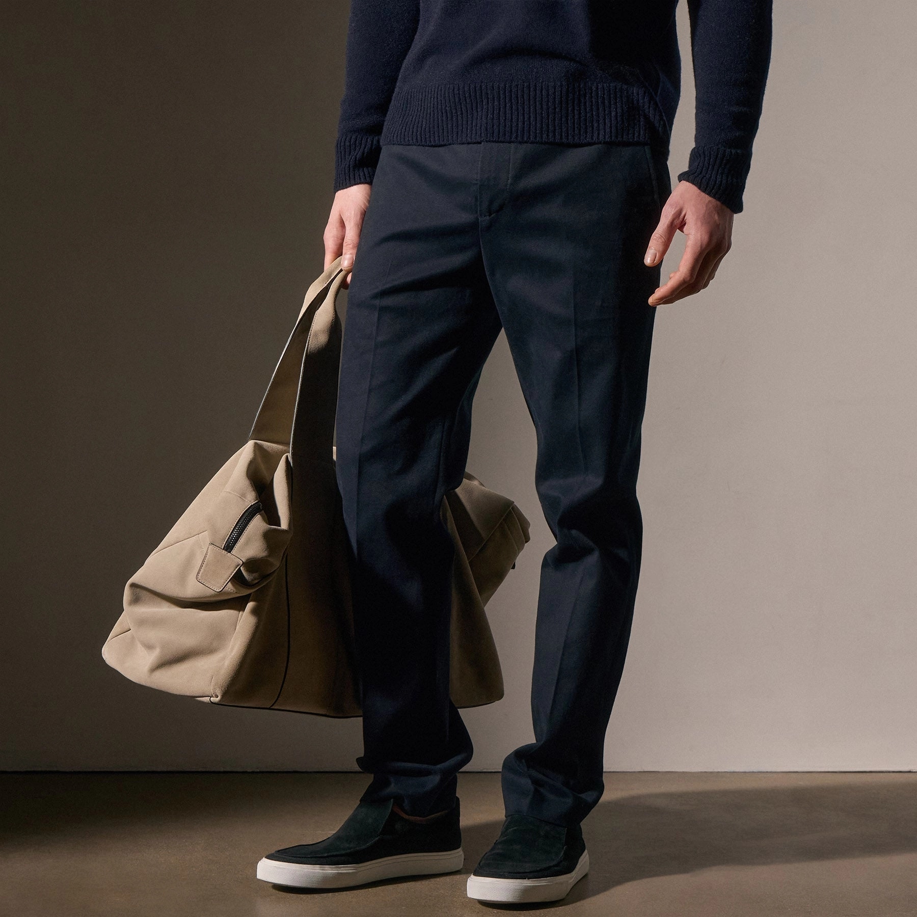 Cashmere Touch Twill Trouser - Classic Navy