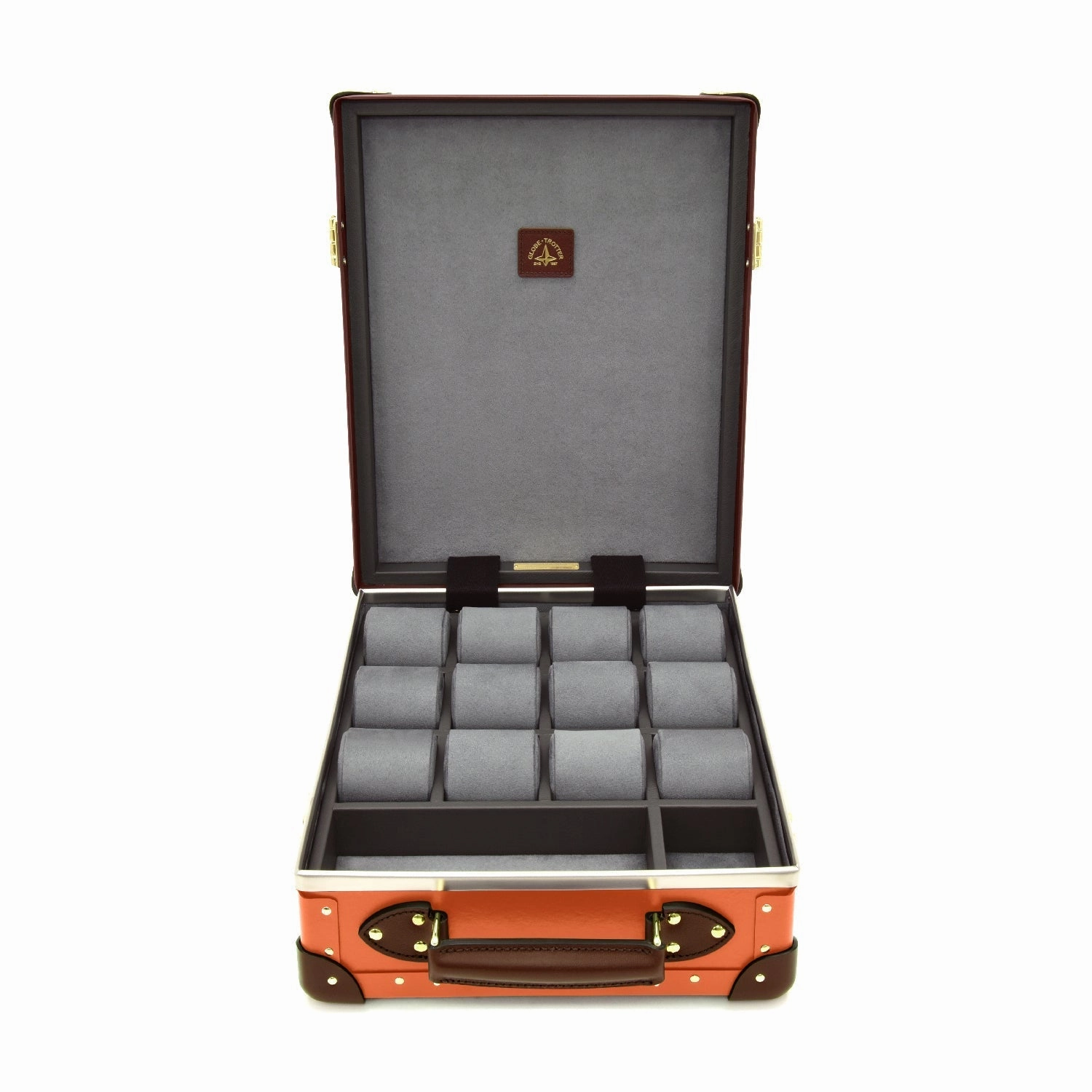 Centenary · 12-Slot Watch Case | Marmalade/Brown