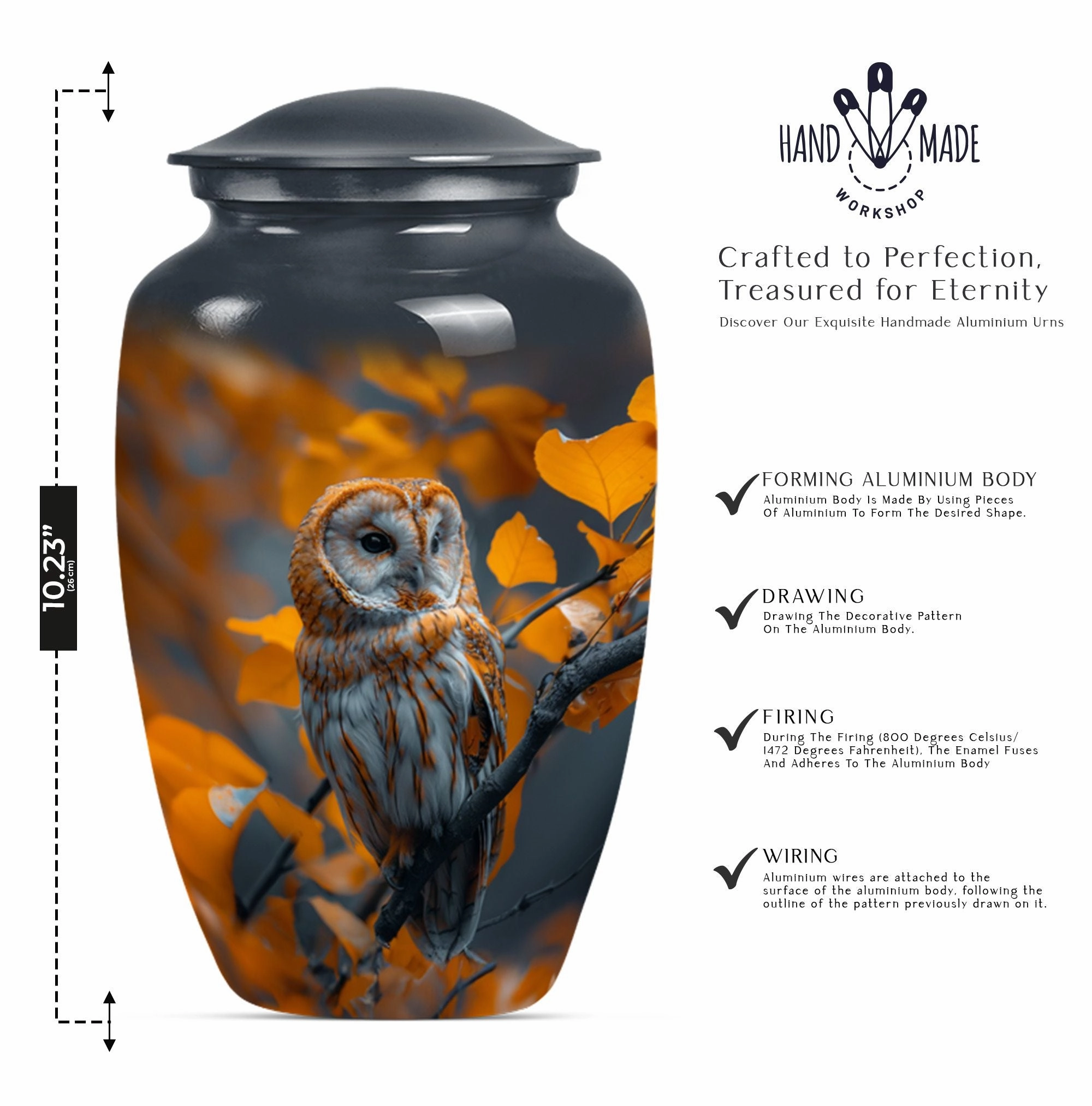 Cherished Remains Owl Urn - Timeless Elegance Cremation