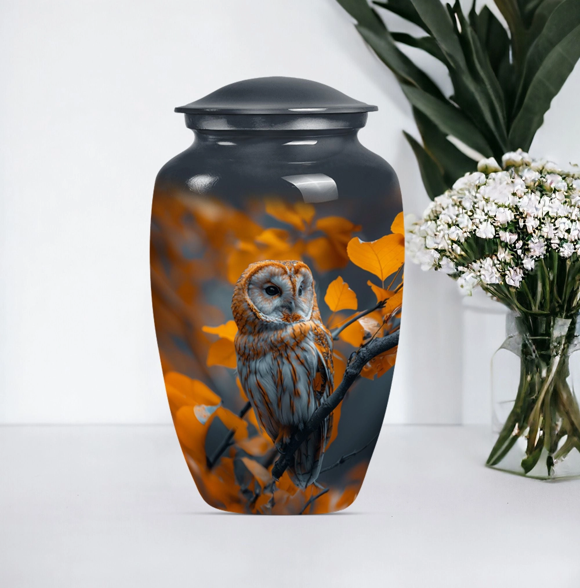 Cherished Remains Owl Urn - Timeless Elegance Cremation