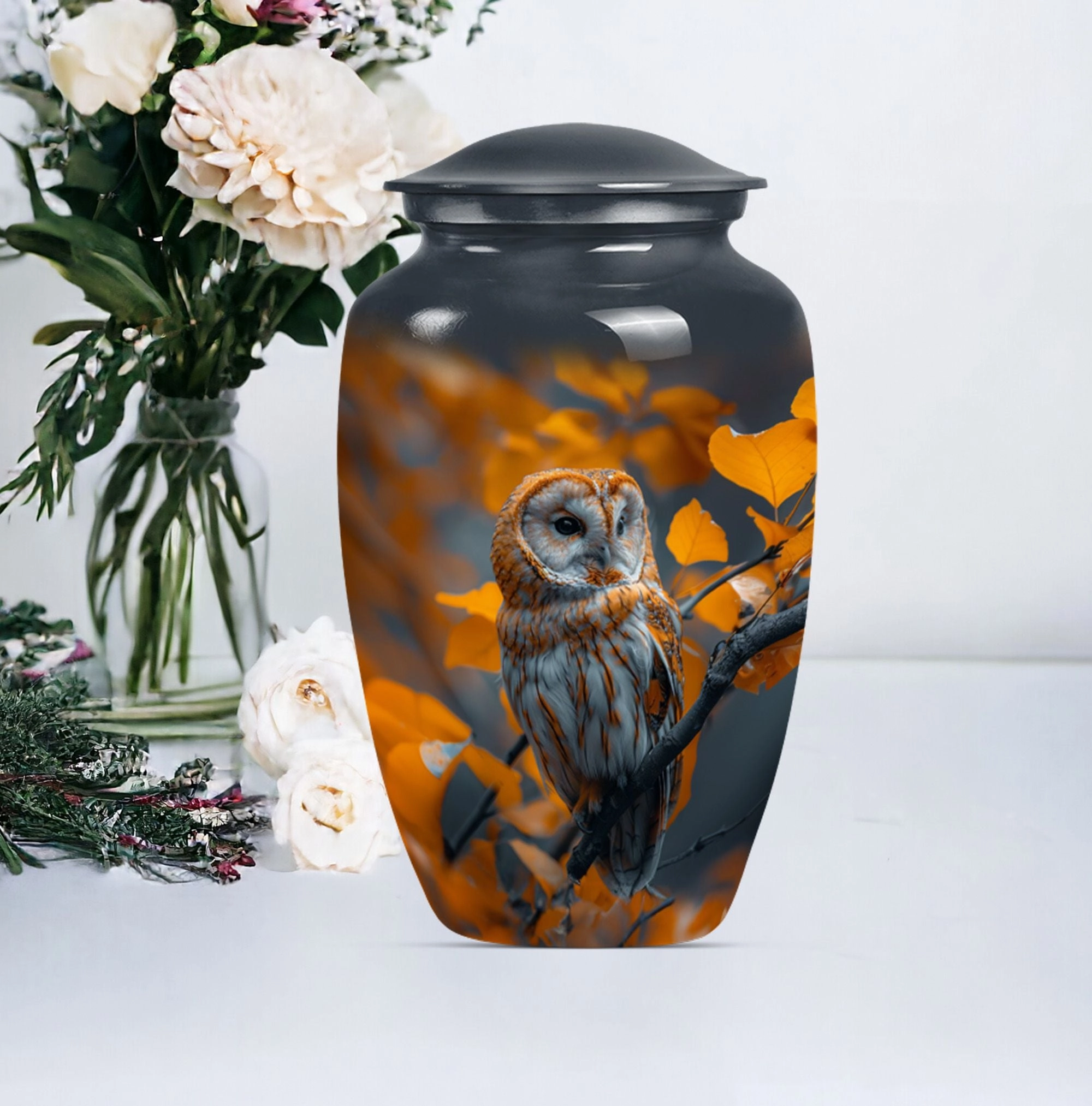 Cherished Remains Owl Urn - Timeless Elegance Cremation