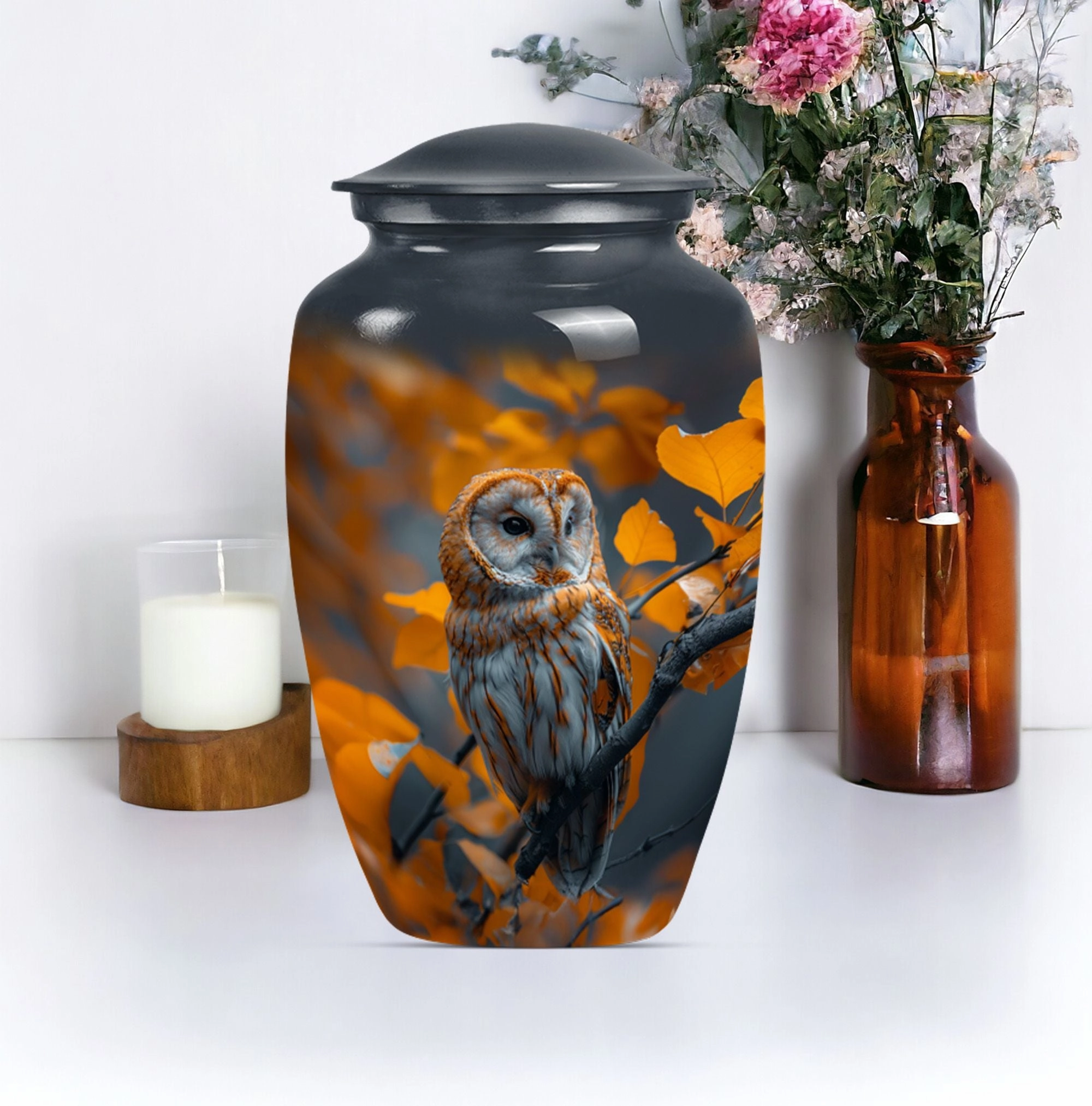 Cherished Remains Owl Urn - Timeless Elegance Cremation