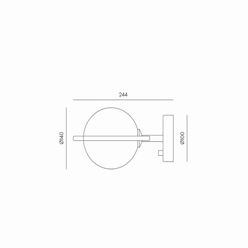 Contemporary Opal Orb Wall Light