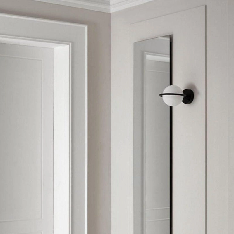 Contemporary Opal Orb Wall Light