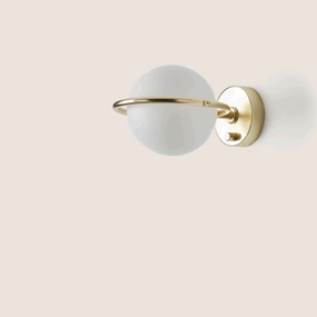 Contemporary Opal Orb Wall Light
