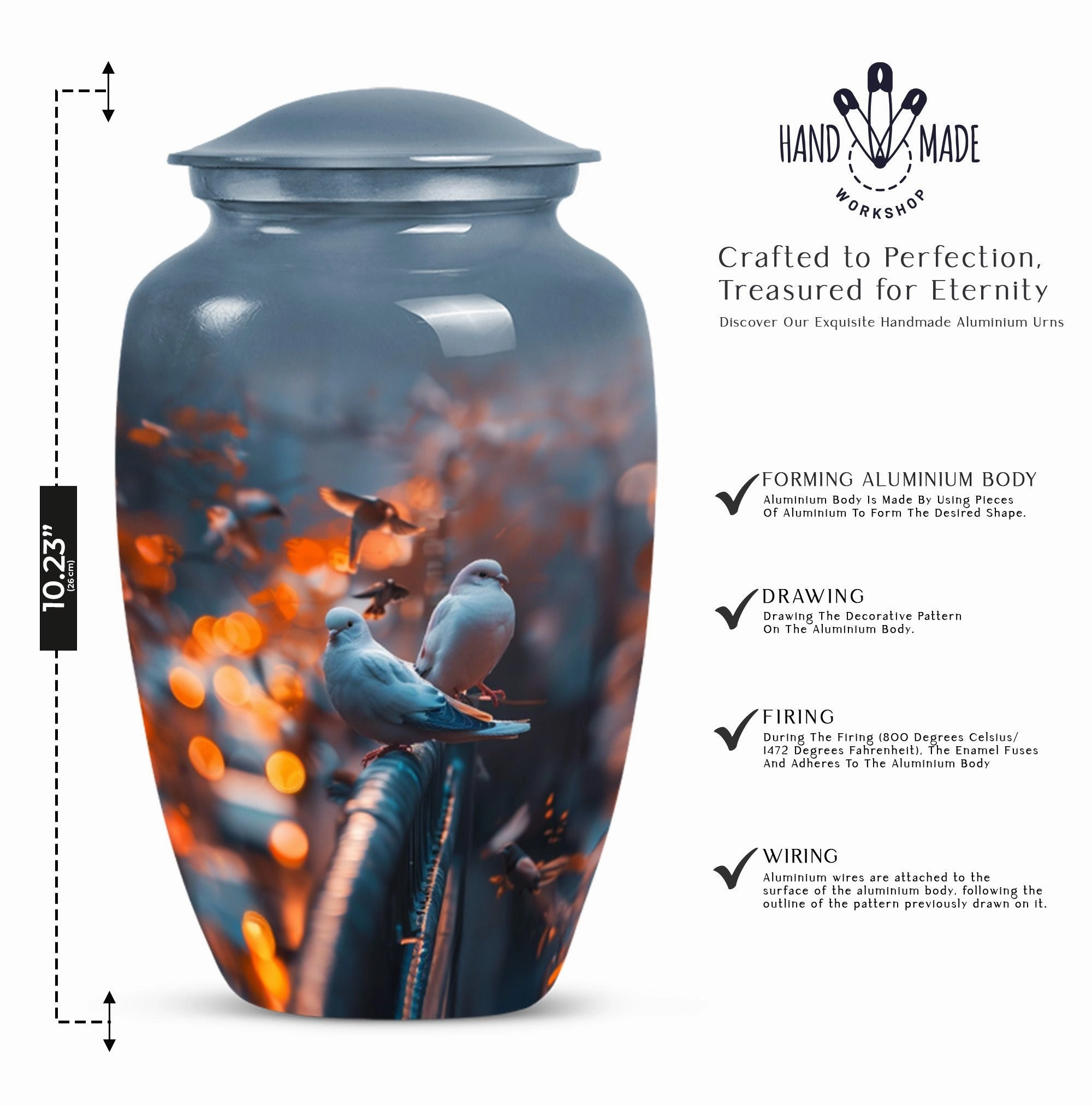 Dove Cherished Remembrance - Timeless Keepsake Cremation Urn
