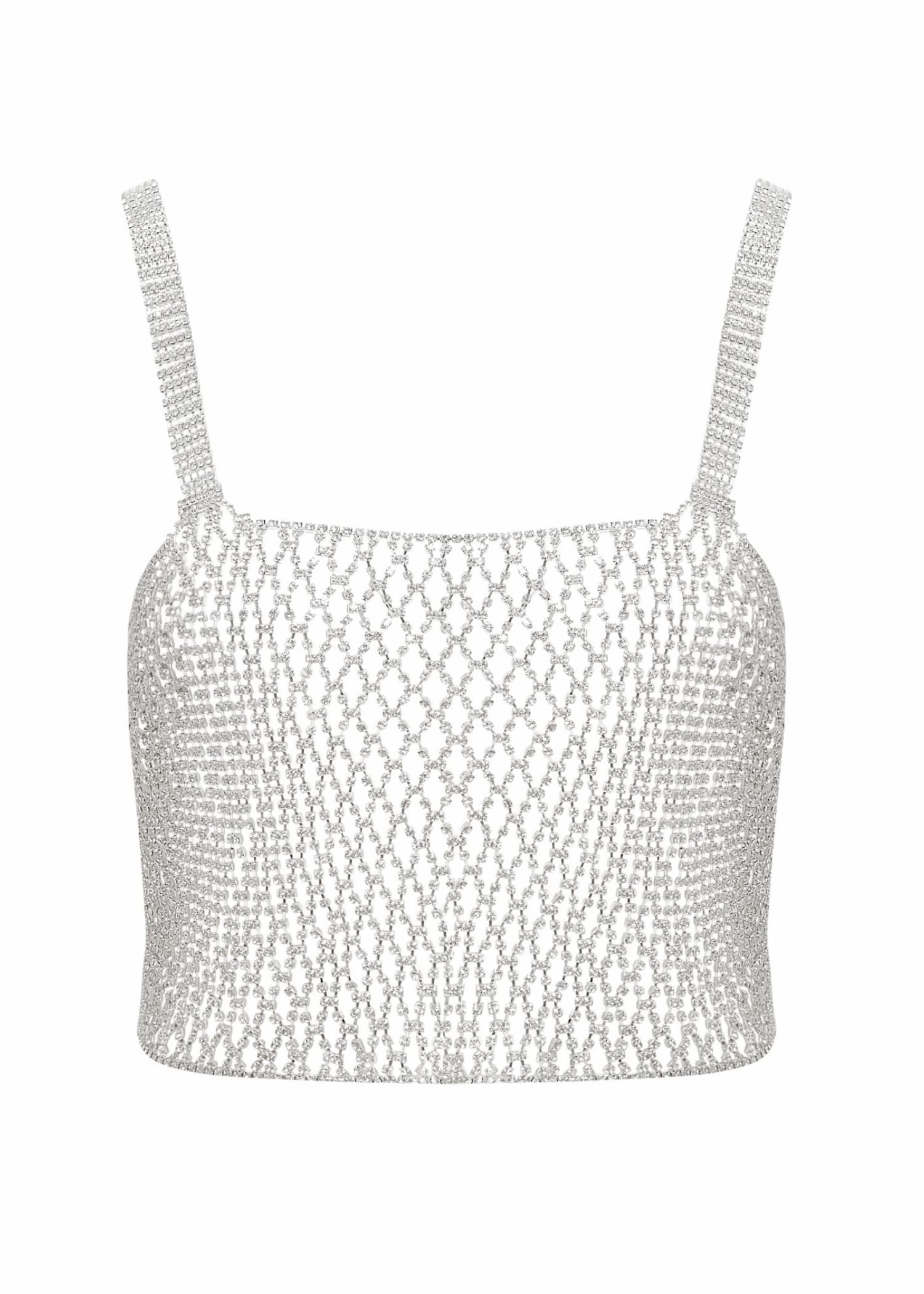 Elsa Diamond Lattice Cami (Silver/Clear)