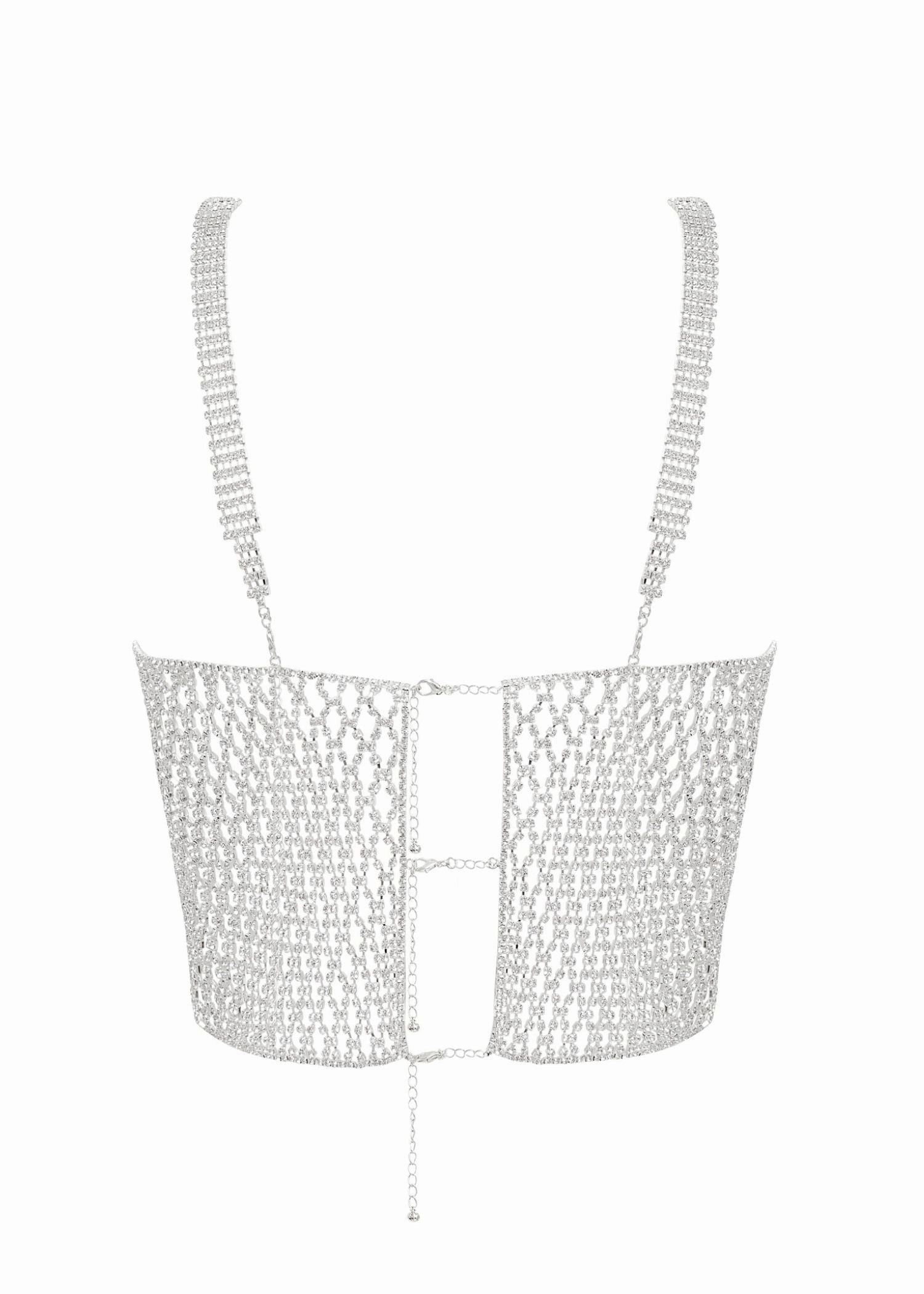 Elsa Diamond Lattice Cami (Silver/Clear)