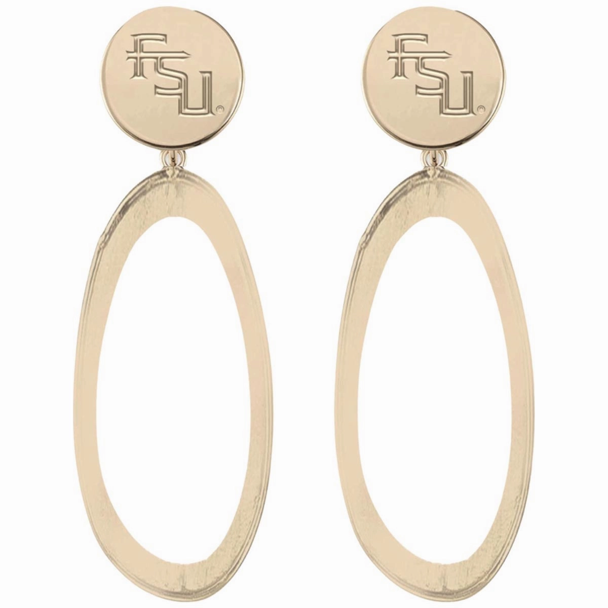 Emerson Street Stacked FSU Gold Hoop Earrings