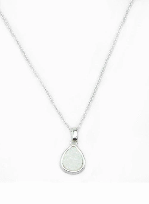 Emma Teardrop Pendant in Silver