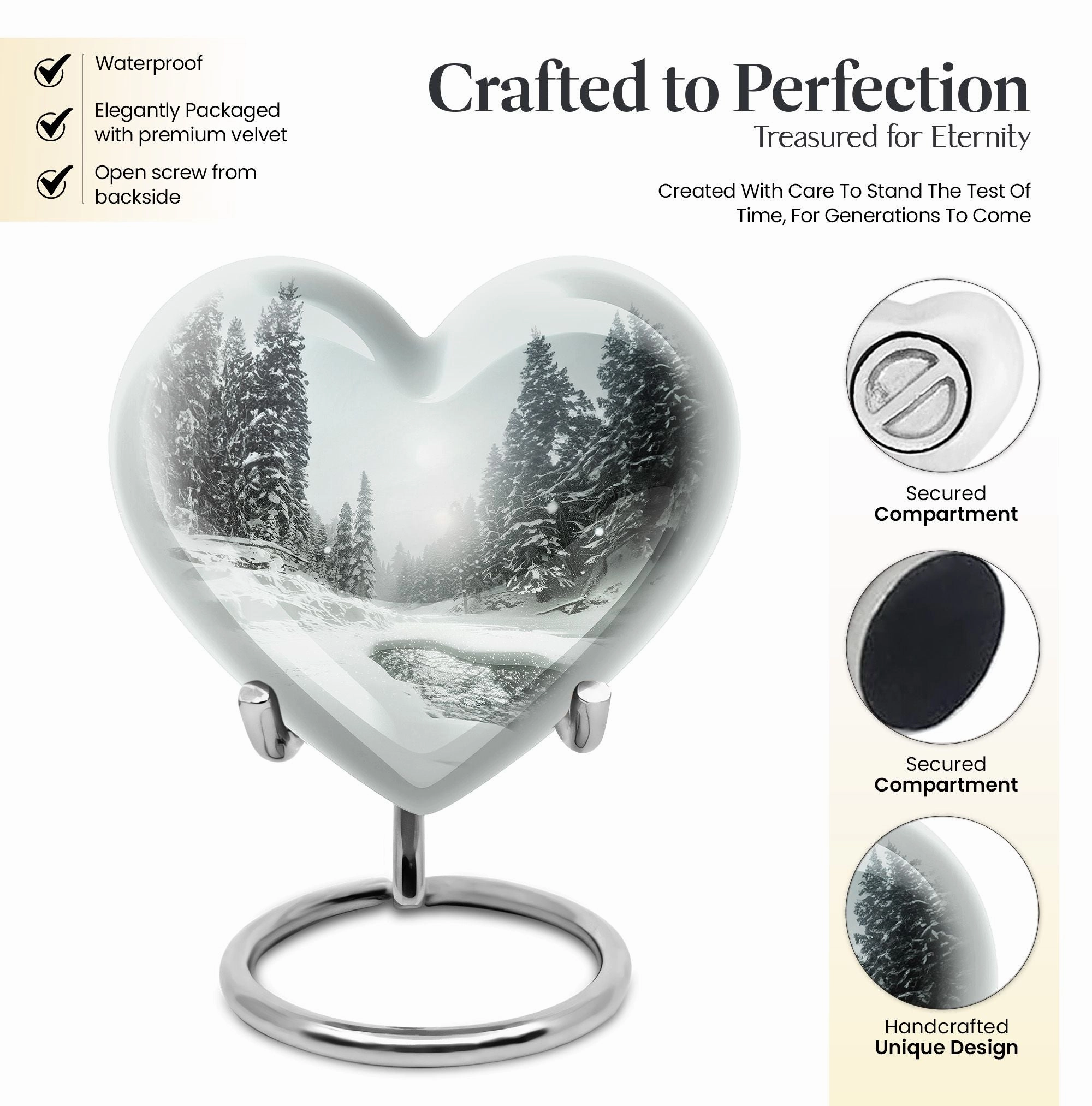 Eternal Snowflakes Urn: Resilient Funeral Tribute for Loved Ones