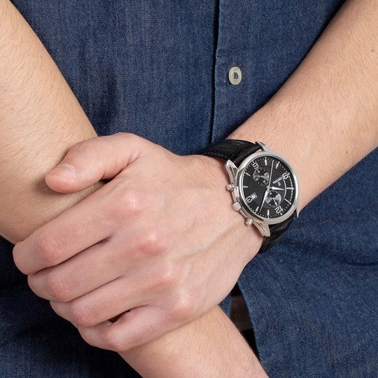 Festina Timeless Chronograph Leather Chronograph Mens Watch I Model F6855/8 Quartz Movement
