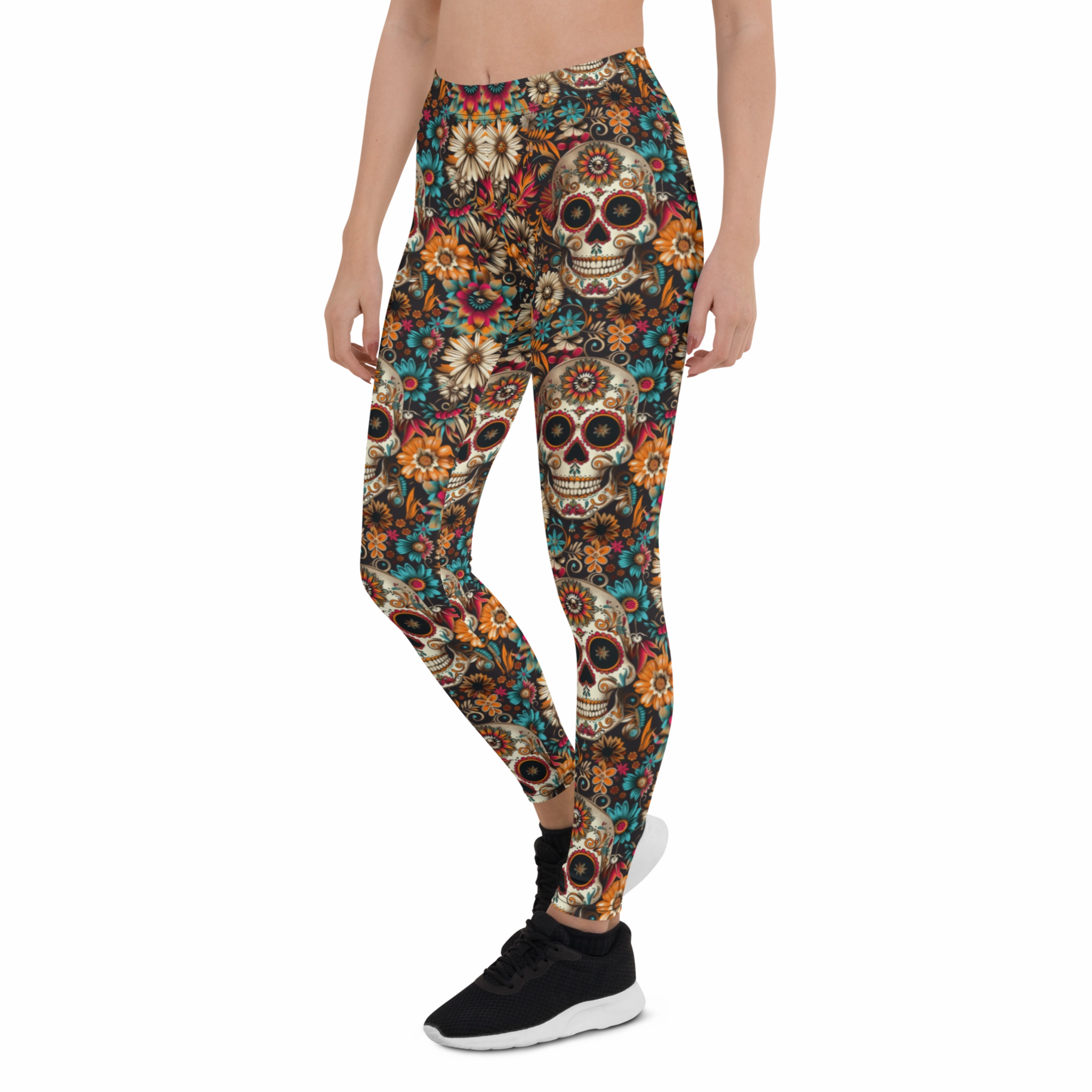 Festival Colorful Sugar Skull Leggings