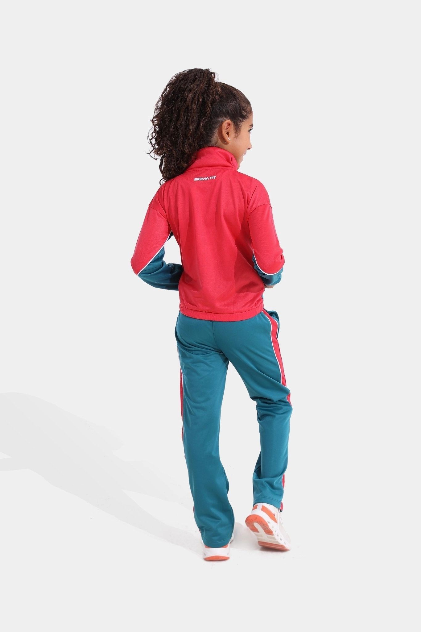 Girls Spruce/Magenta Tracksuit