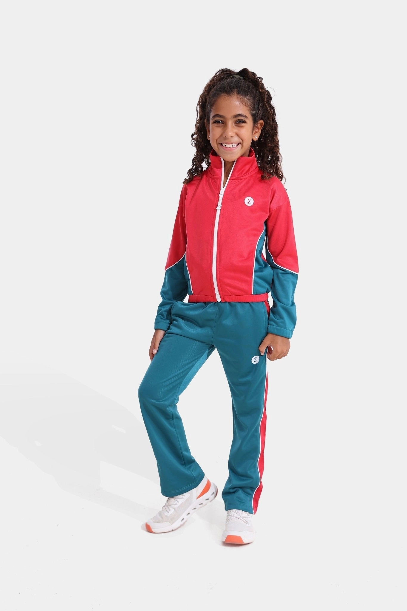 Girls Spruce/Magenta Tracksuit