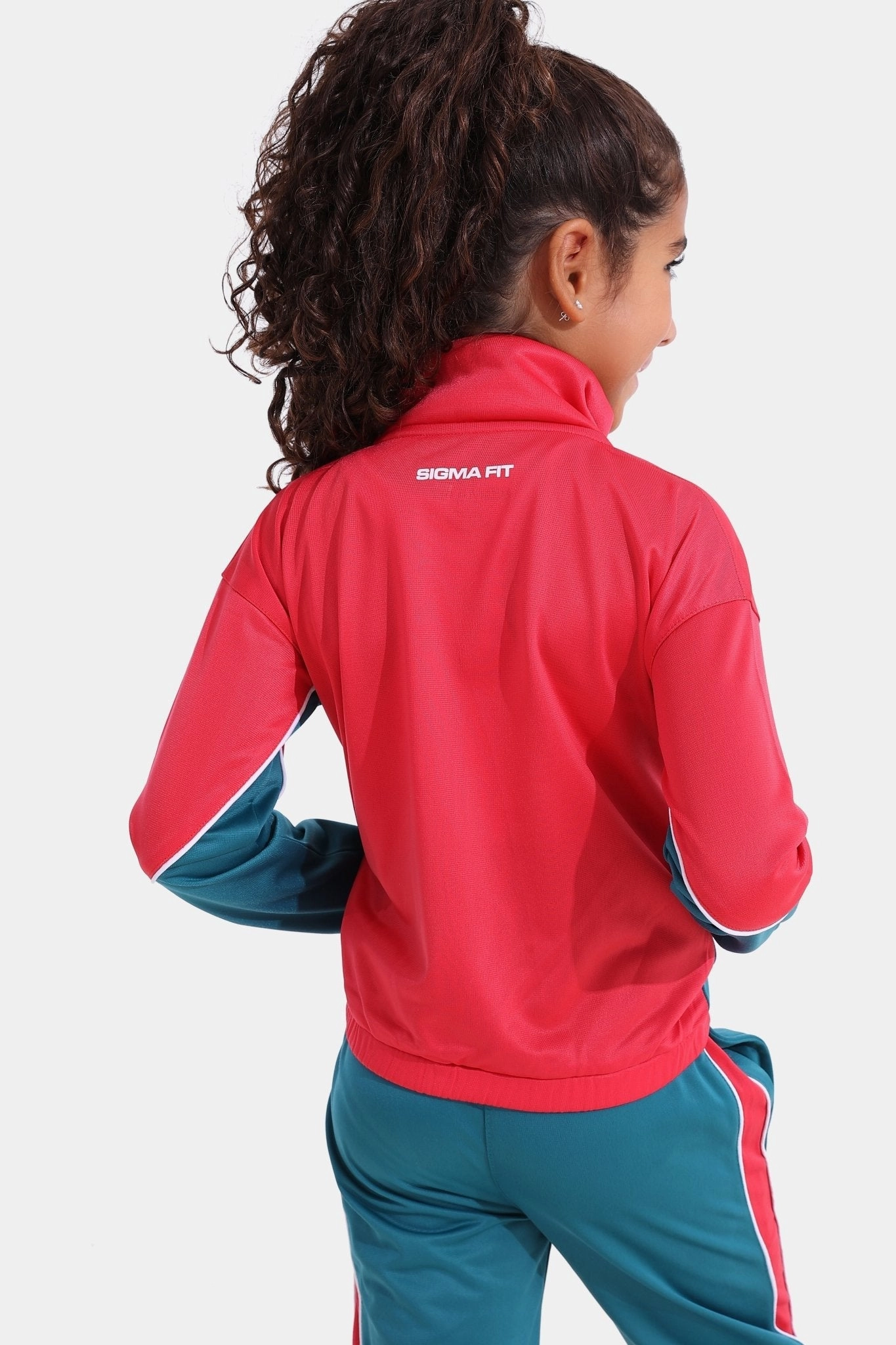 Girls Spruce/Magenta Tracksuit