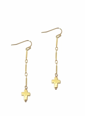 Gracie Gold Cross Earrings