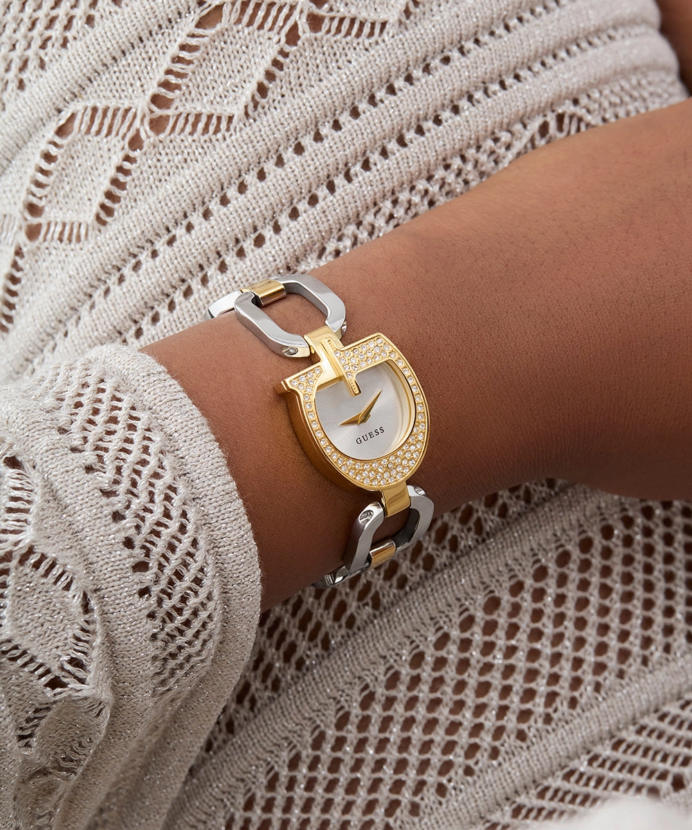 GUESS Ladies 2-Tone Gold Tone Analog Watch