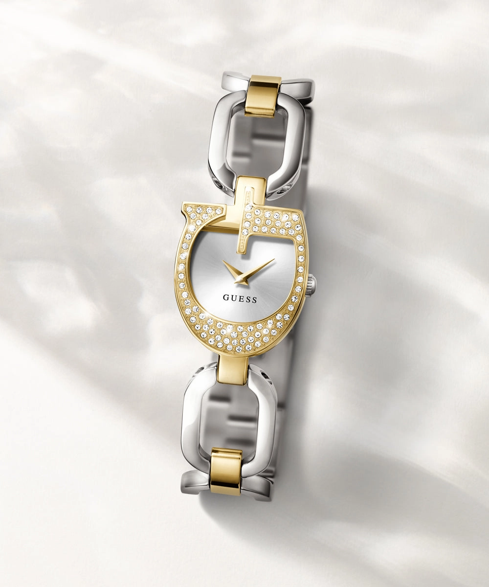 GUESS Ladies 2-Tone Gold Tone Analog Watch